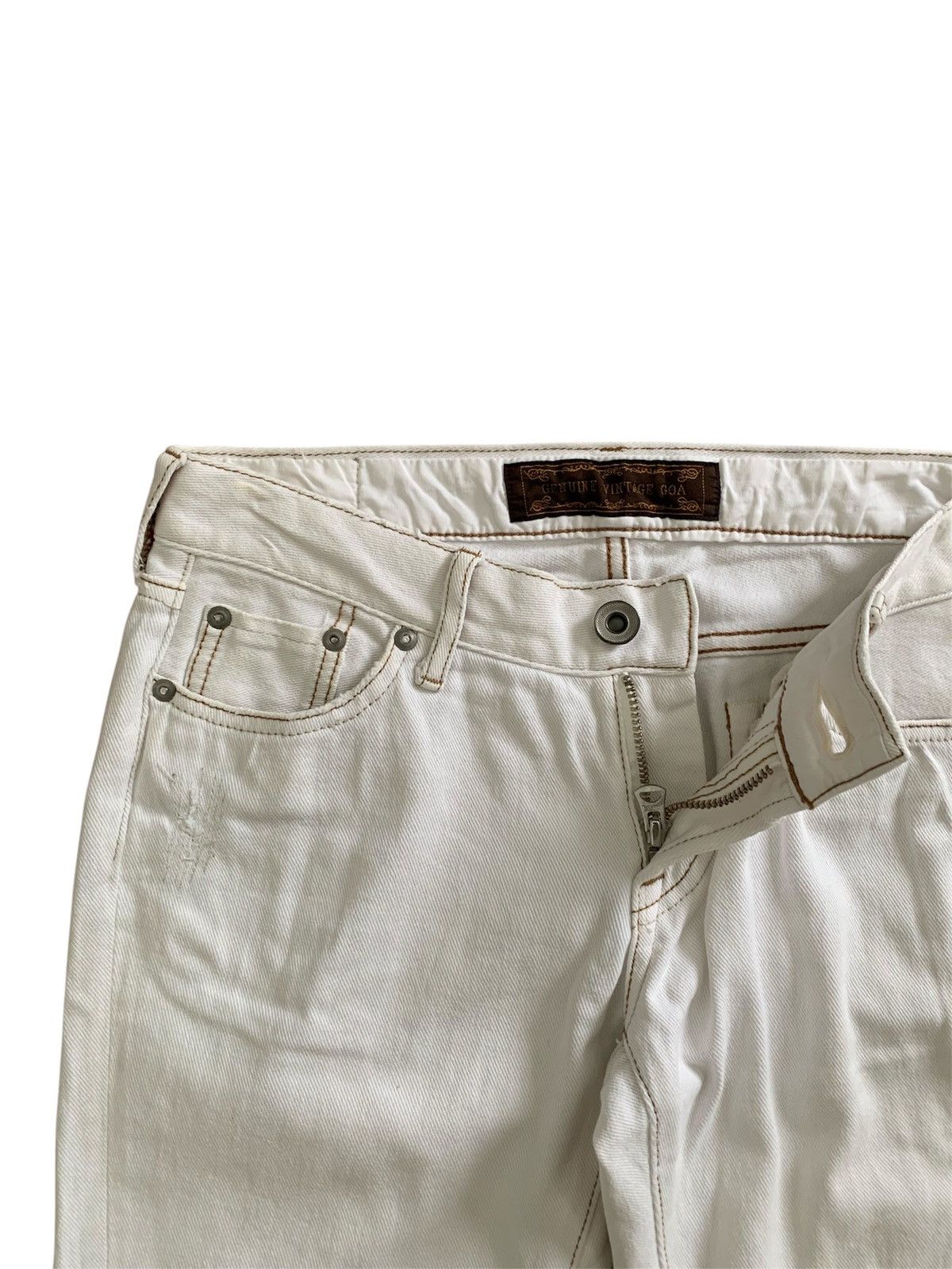 GOA Genuine Vintage GOA Distressed White Jeans Size US 28 / EU 44 - 3 Thumbnail