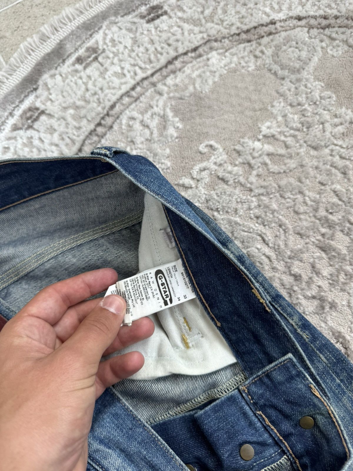 G-Star G-Star Raw GS01 Denim Jeans – Slim/Straight Fit Indigo Wash Size US 33 - 11 Thumbnail