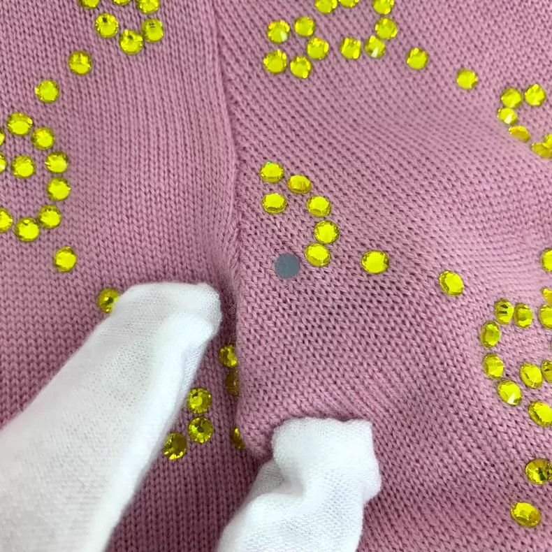 Gucci Gucci Pink logo diamond-printed wool round-neck long-sleev Size XS / US 0-2 / IT 36-38 - 8 Thumbnail