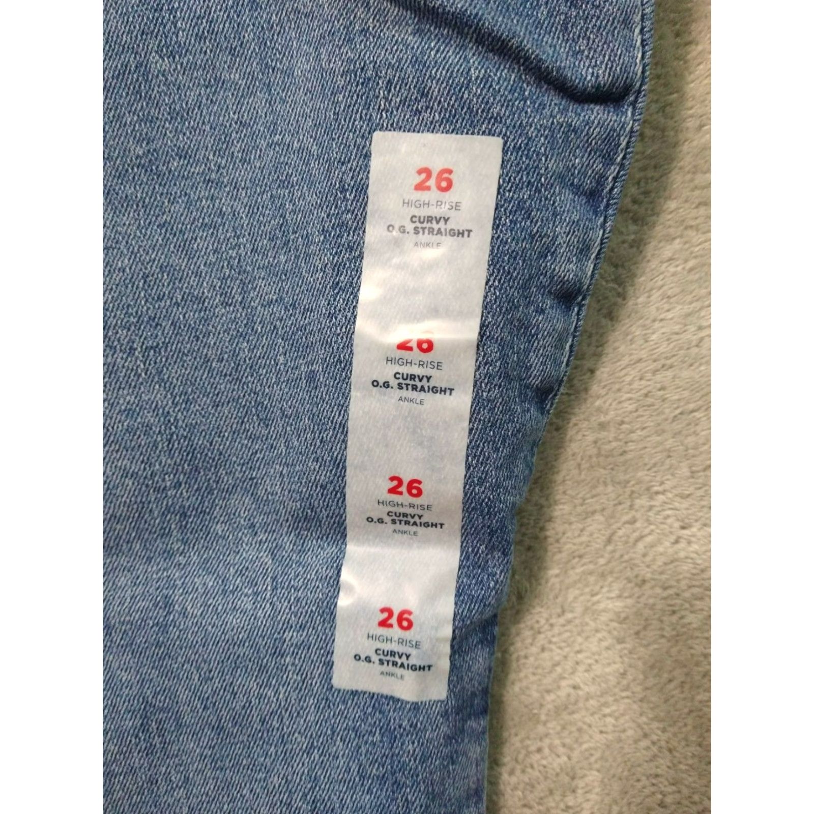 Old Navy Old Navy Jeans Women 26 Blue Denim Curvy OG Straight High Rise Ankle Stretch Size 26" / US 2 / IT 38 - 7 Thumbnail