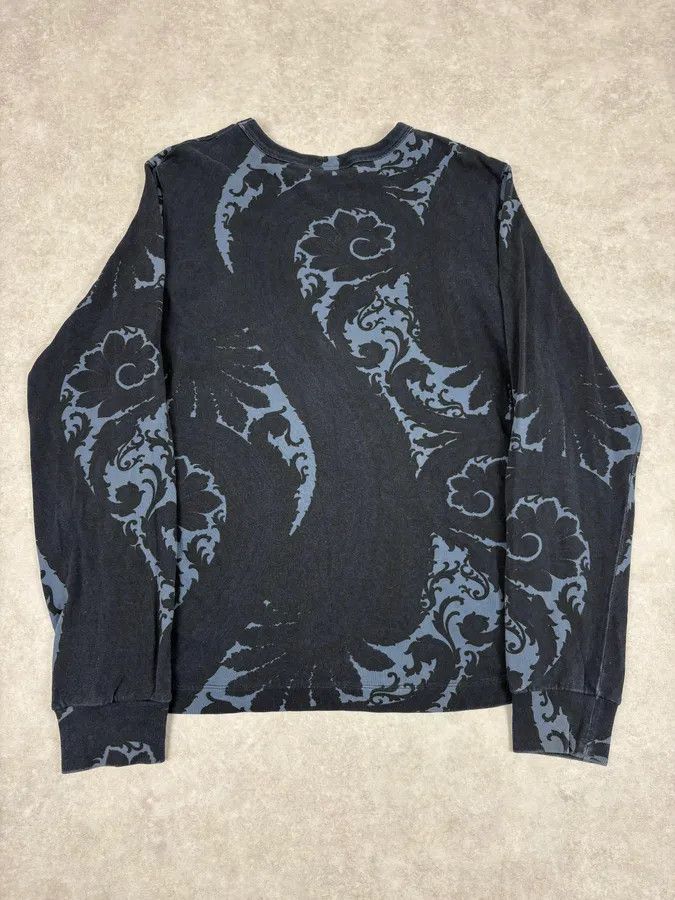 Dries Van Noten Dries Van Noten Blue Floral Waves Longsleeves T-Shirt Size US S / EU 44-46 / 1 - 6 Thumbnail