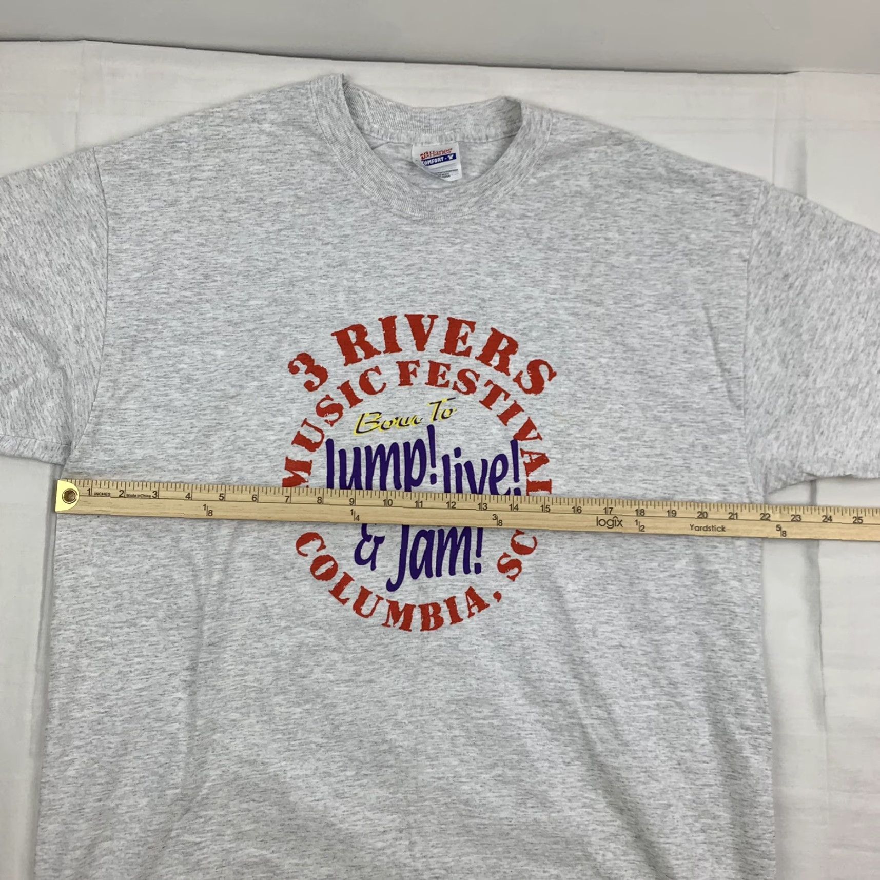 Hanes Vintage 3 Rivers Music Festival Columbia South Carolina T Shirt Adult Large Y2K Size US L / EU 52-54 / 3 - 6 Thumbnail