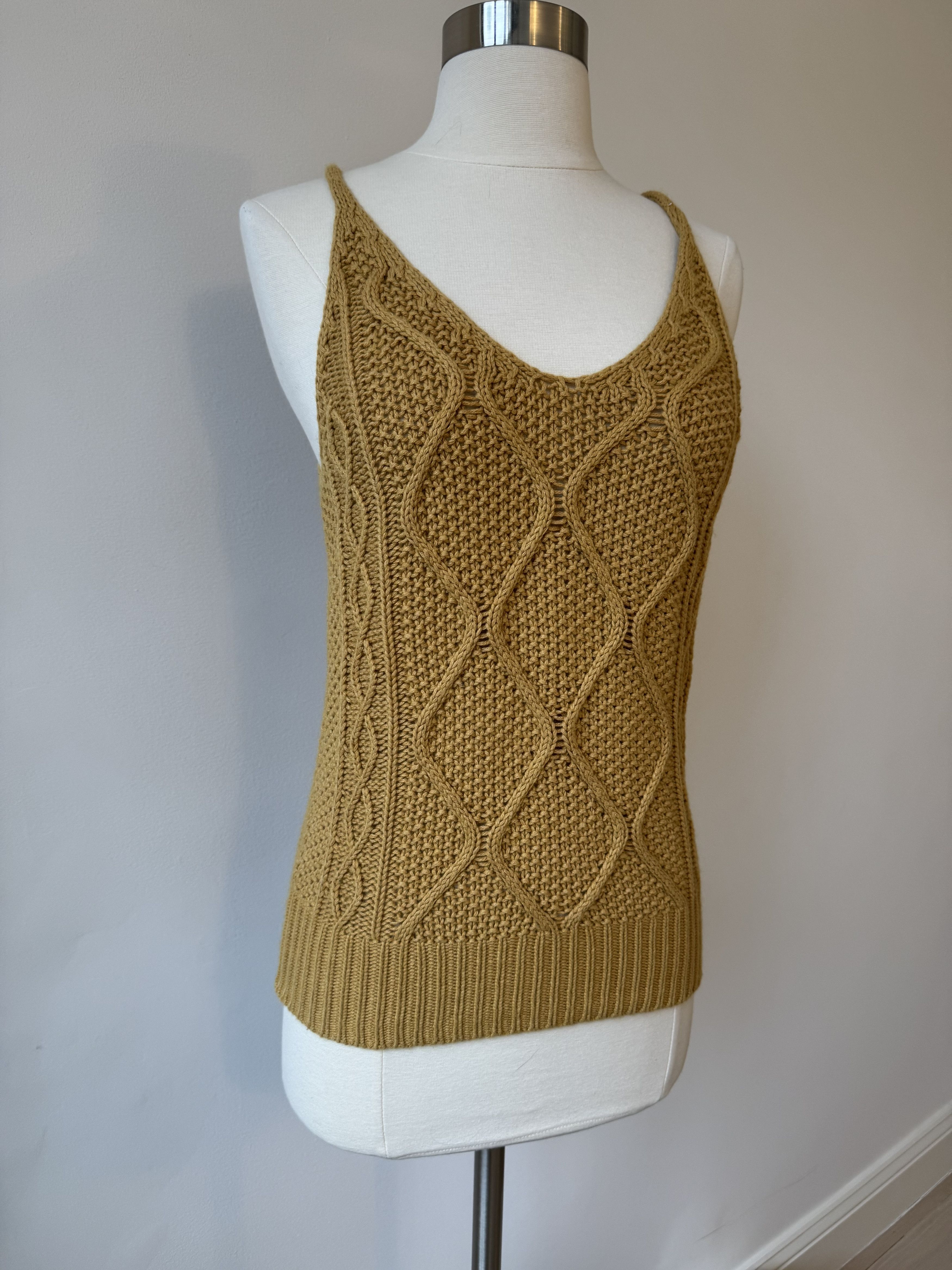 Nili Lotan Nili Lotan Dakota Cashmere Silk Cable Knit Tank Size S / US 4 / IT 40 - 3 Thumbnail