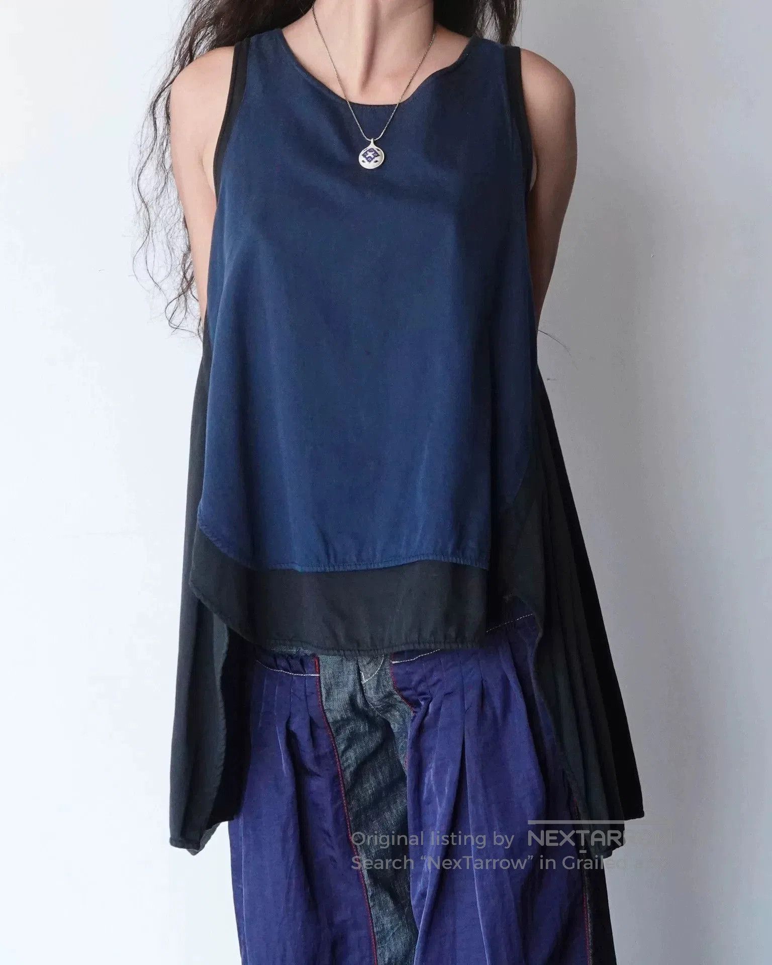 Y's Y's Navy Blue Sleeveless Top. Size S / US 4 / IT 40 - 1 Thumbnail
