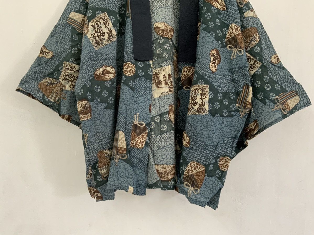 Japanese Brand Vintage Indigo Floral Art Kimono Classic Japan Size US XL / EU 56 / 4 - 4 Thumbnail