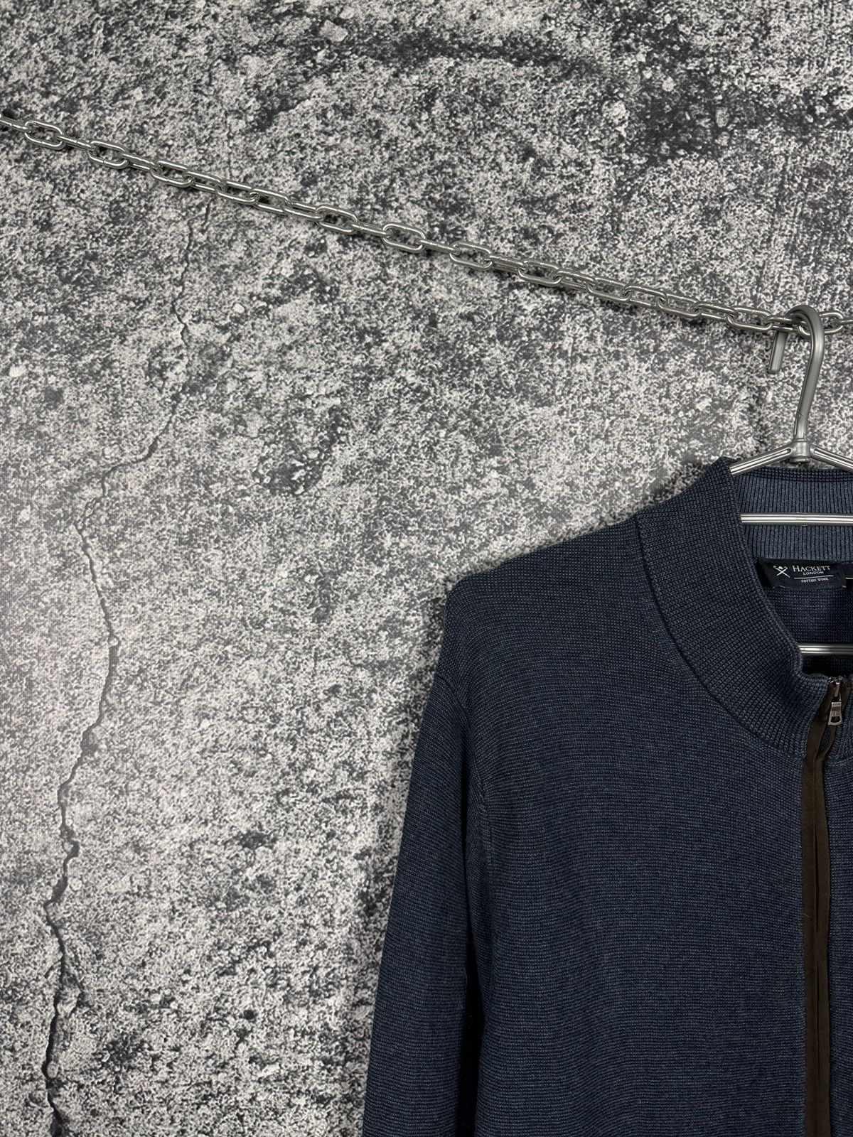 Hackett Hackett London Full Zip Pullover Cotton Wool Jumper Size L Size US L / EU 52-54 / 3 - 3 Thumbnail