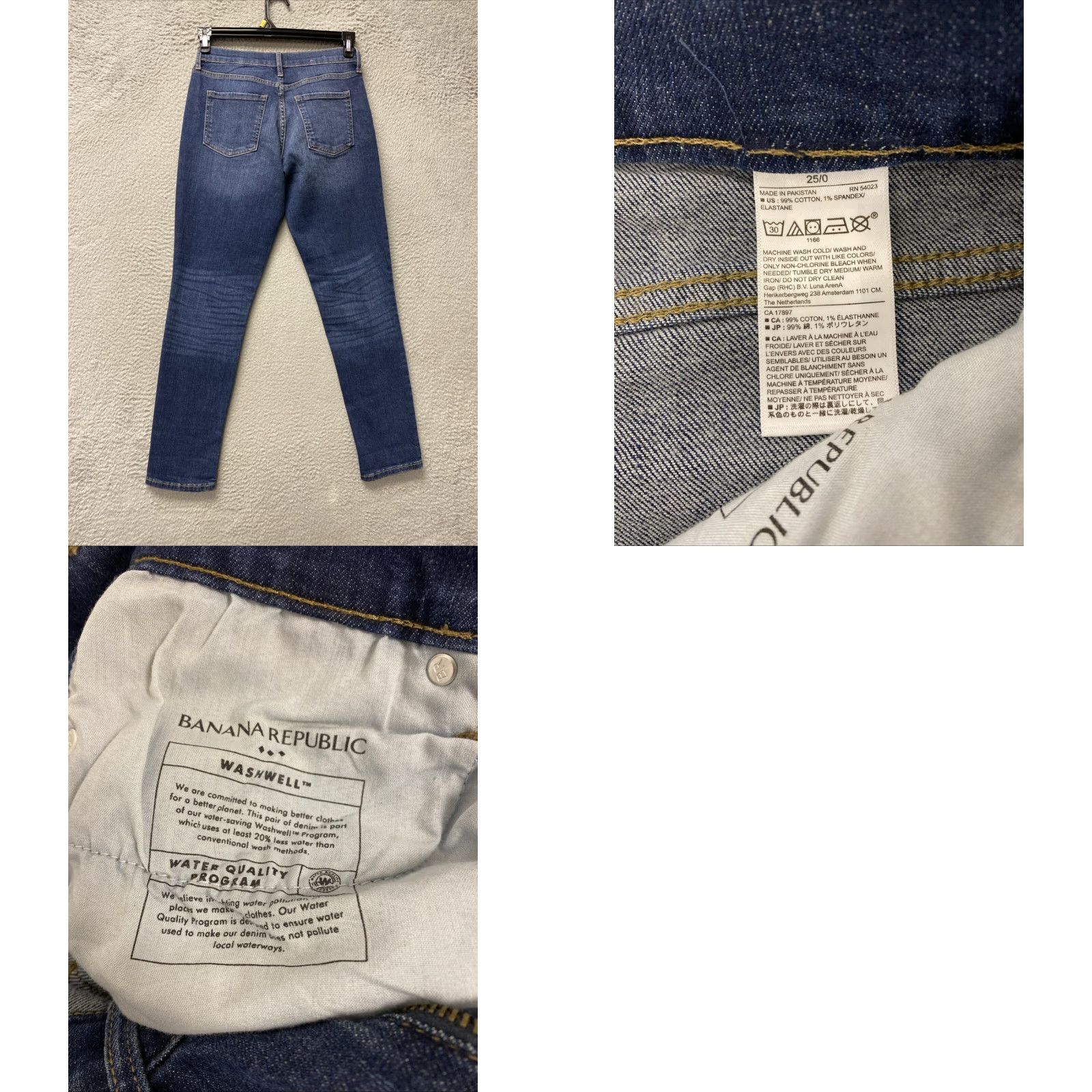 Banana Republic Banana Republic Boyfriend Jeans Womens 25/0 Blue Denim Regular Fit Mid Rise 5-Pocket Size 42" / US 20 - 8 Thumbnail