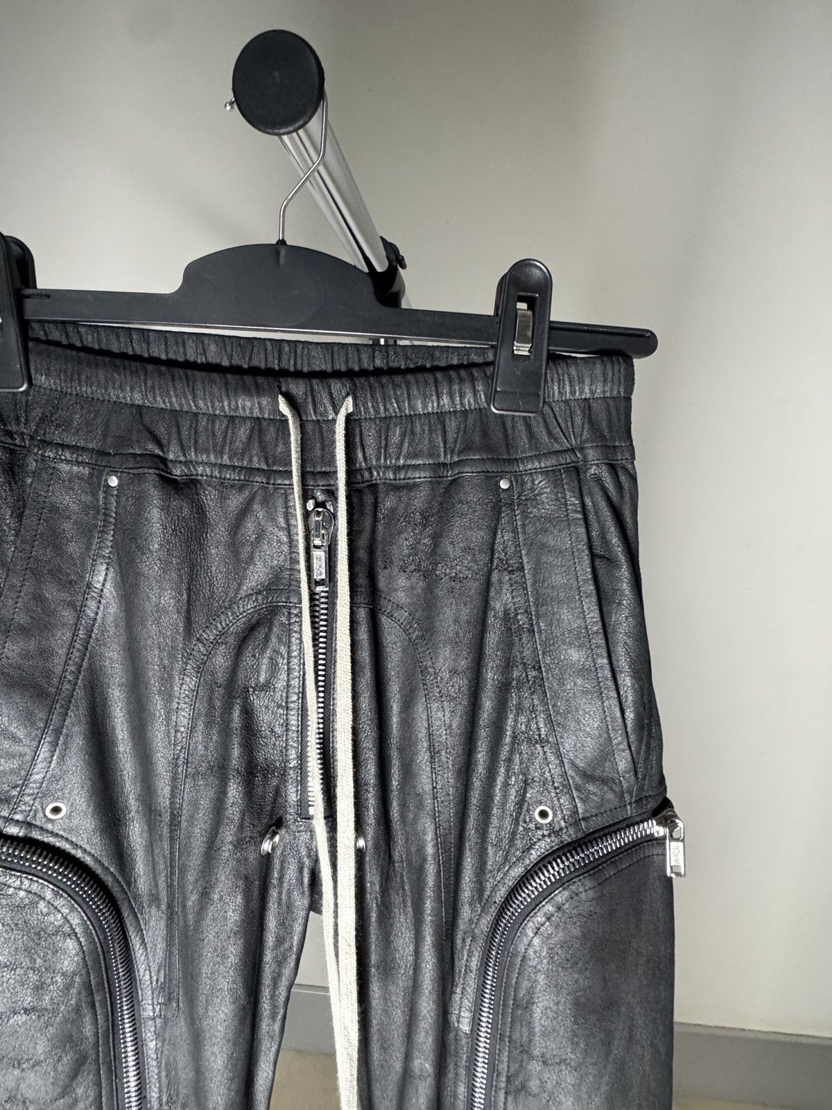 Rick Owens Rick Owens Black Lambskin Cargo Pants Size US 34 / EU 50 - 5 Thumbnail