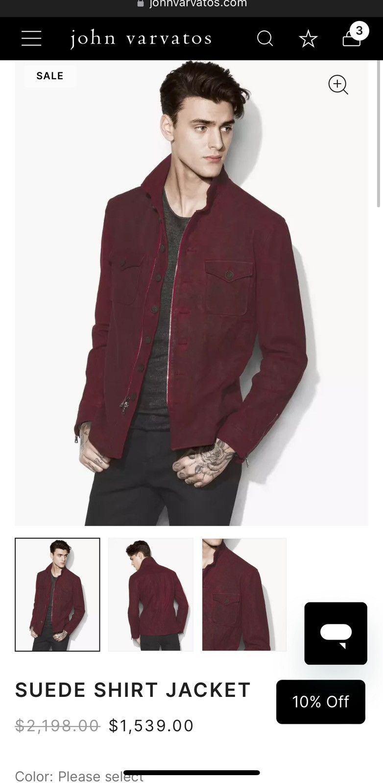 John Varvatos Burnished leather jacket. 38 Size US M / EU 48-50 / 2 - 11 Thumbnail