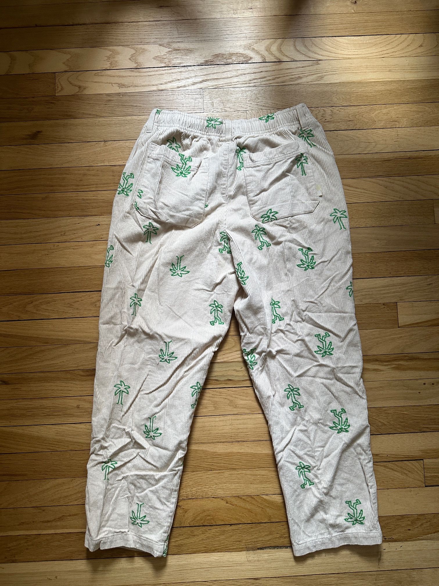 Urban Outfitters Urban Outfitters Corduroy Palm Tree Pants White Green Medium Size US 32 / EU 48 - 3 Thumbnail