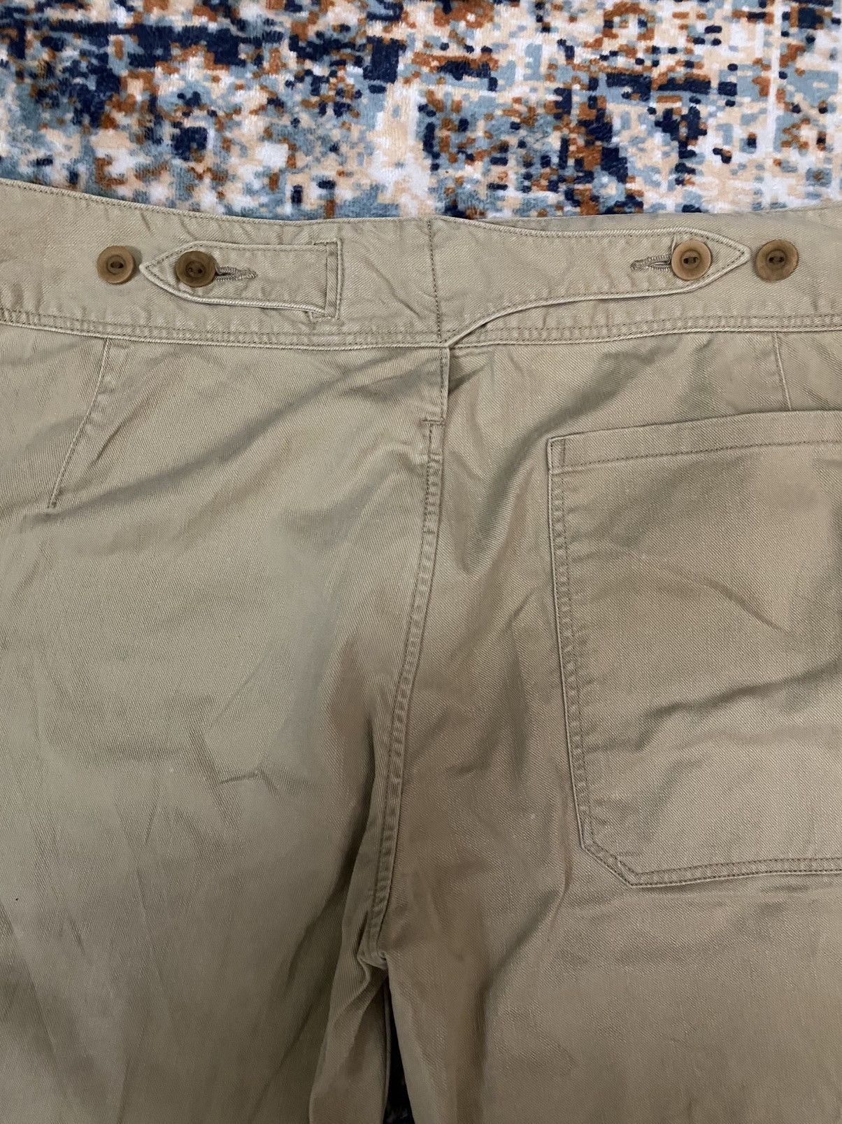 45rpm 45rpm Khaki wide leg pants with button fly closure Size 29" - 3 Thumbnail