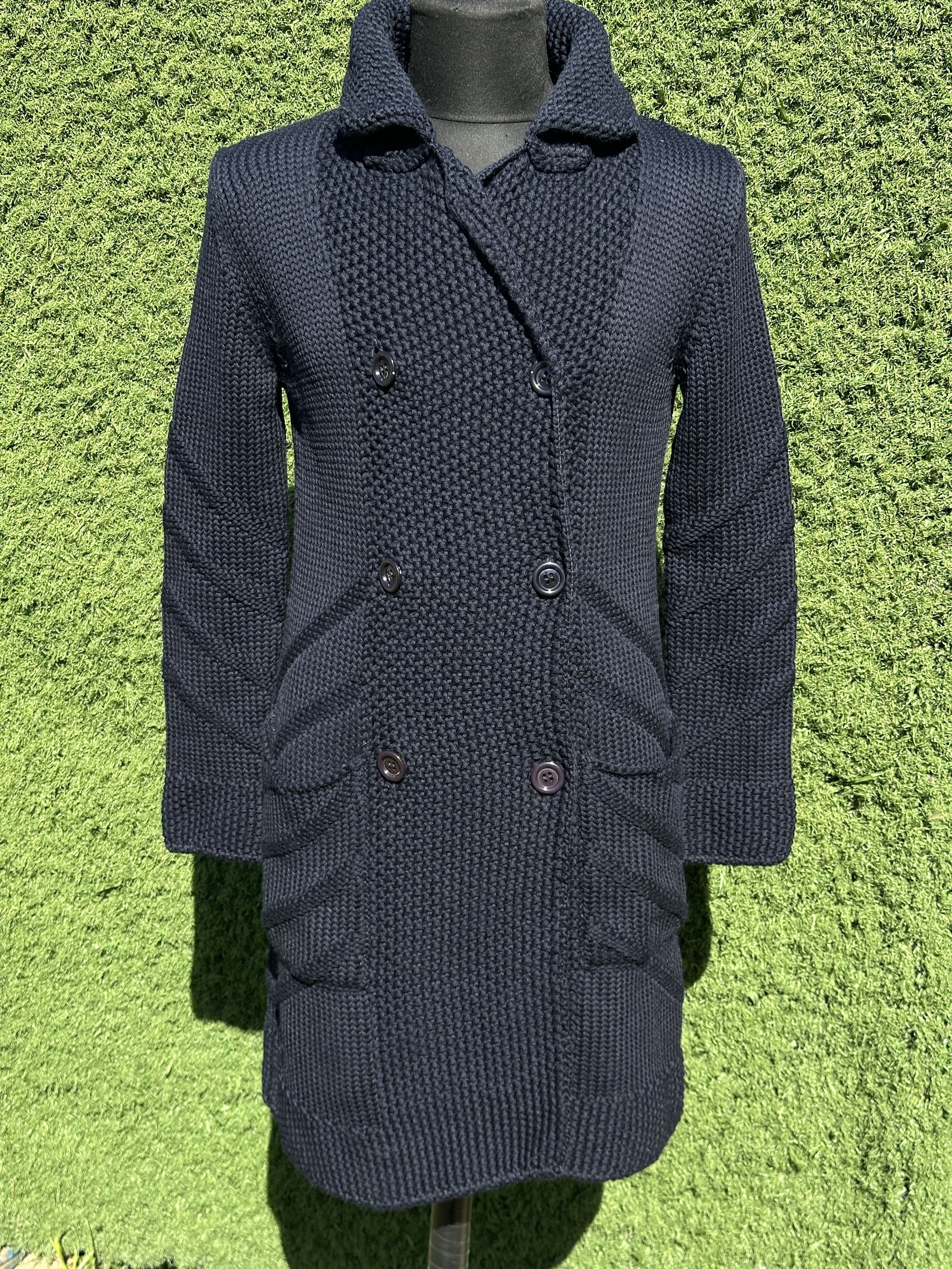 Prada Prada Double Breasted Knit Long Cardigan Coat Wool IT 44 Size M / US 6-8 / IT 42-44 - 1 Thumbnail