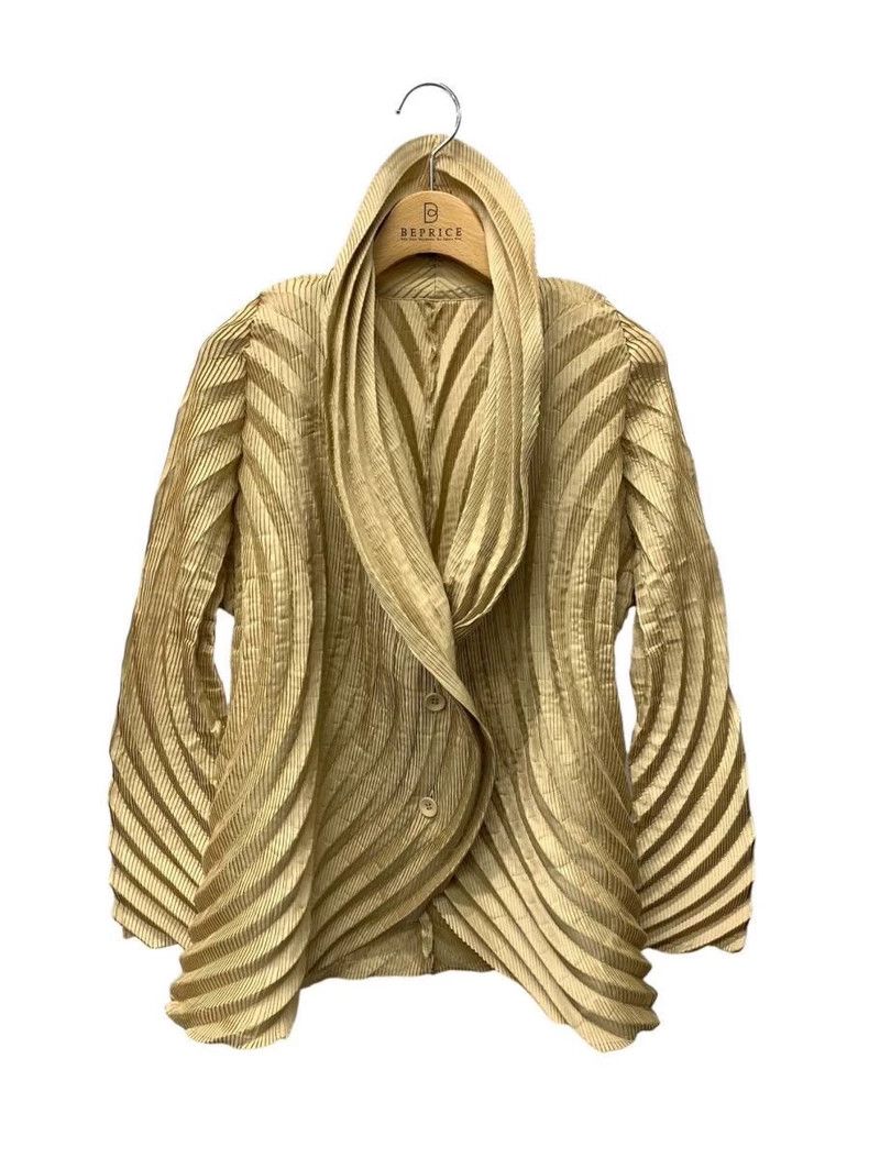 Issey Miyake Issey Miyake size:2 Champagne gold steam jacket Size M / US 6-8 / IT 42-44 - 1 Thumbnail