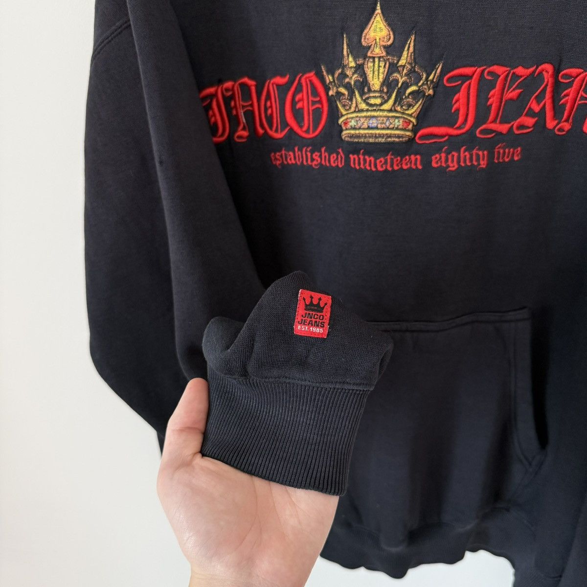 JNCO Vtg 2000s JNCO Crown Faded Distressed Hoodie XXL Skater ERD Size US XXL / EU 58 / 5 - 5 Thumbnail