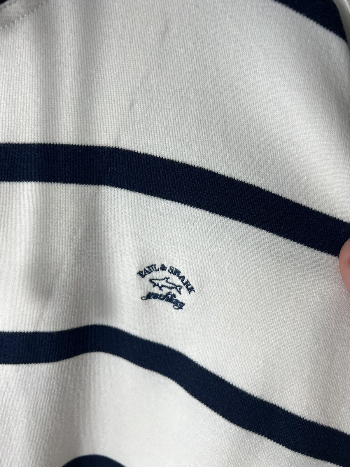 Paul & Shark Vintage Paul & Shark Yachting Striped Rugby Sweater 1/4 Zip Size US XXL / EU 58 / 5 - 7 Thumbnail