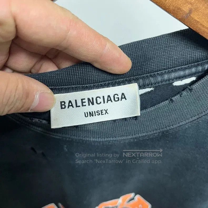 Balenciaga Balenciaga Distressed Short Sleeve Tee. Size US XS / EU 42 / 0 - 3 Thumbnail