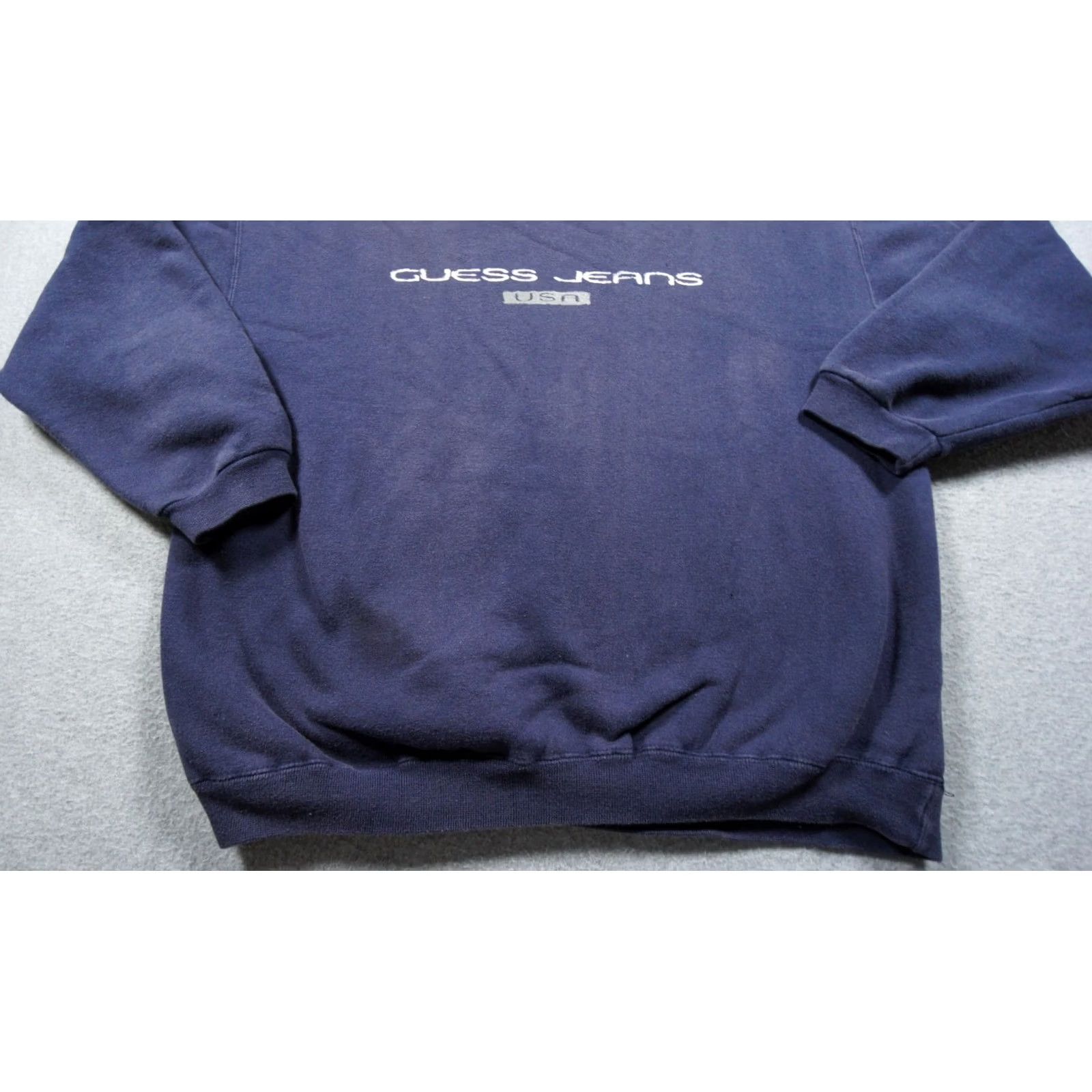 Guess VINTAGE Guess Sweatshirt Mens S Blue Crewneck Sweater Y2K 90s Pullover Adult Size US S / EU 44-46 / 1 - 3 Thumbnail