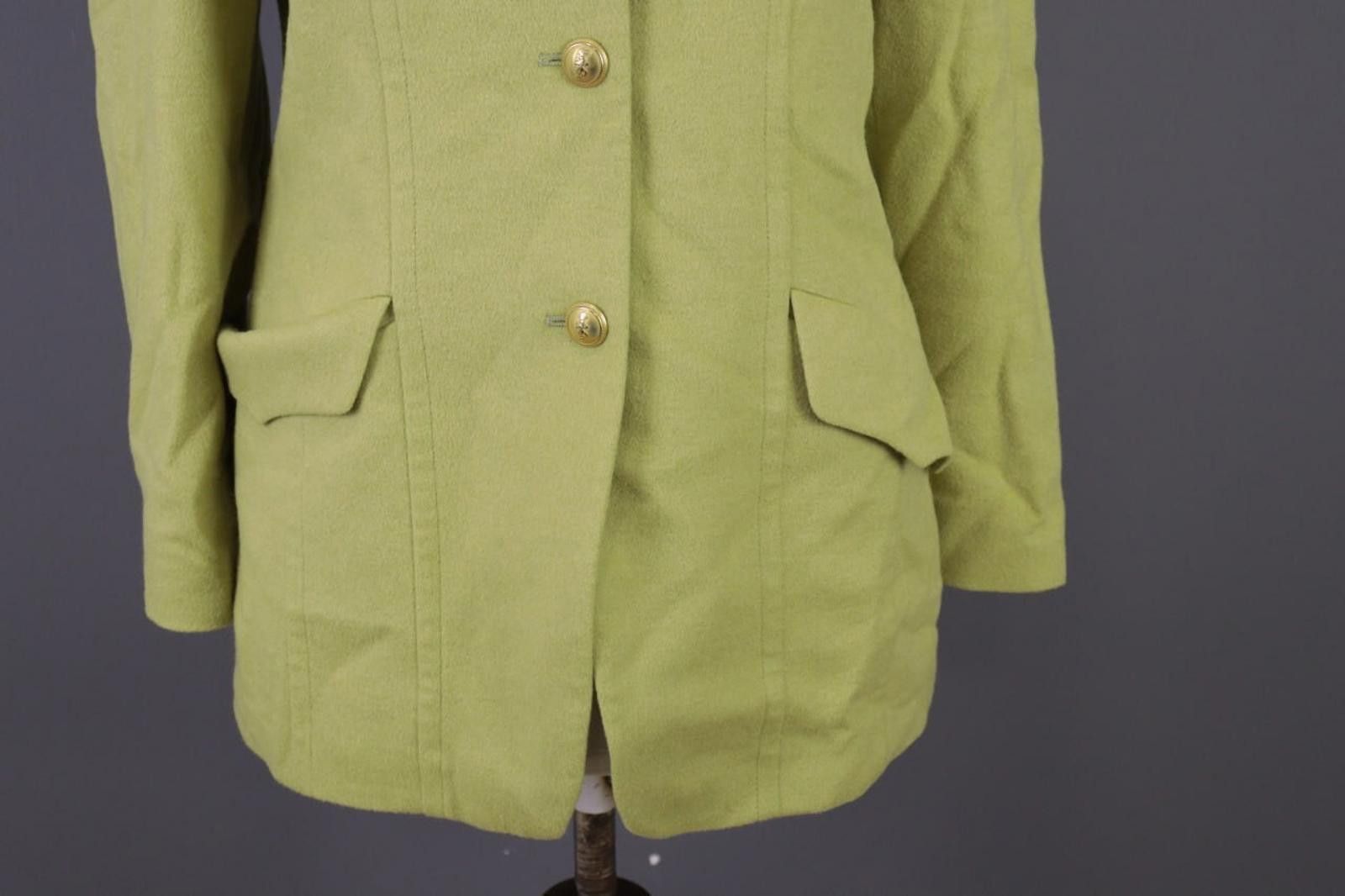 Christian Dior Monsieur Mondi Green Wool Angora Cashmere Coat Jacket Size 38 Size M / US 6-8 / IT 42-44 - 2 Thumbnail