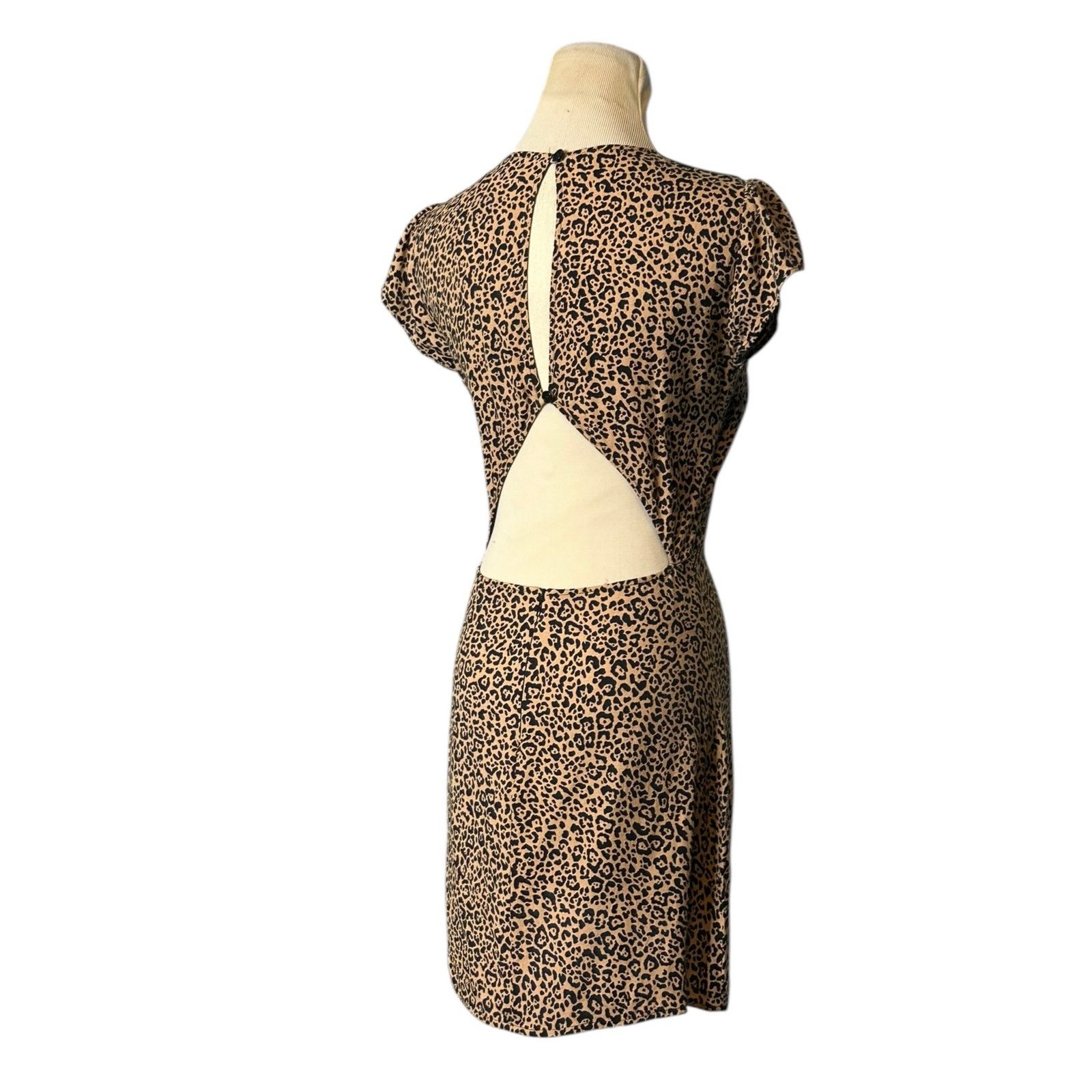 Reformation Reformation Lena Leopard Print Mini Dress size 2 Size XS / US 0-2 / IT 36-38 - 17 Thumbnail