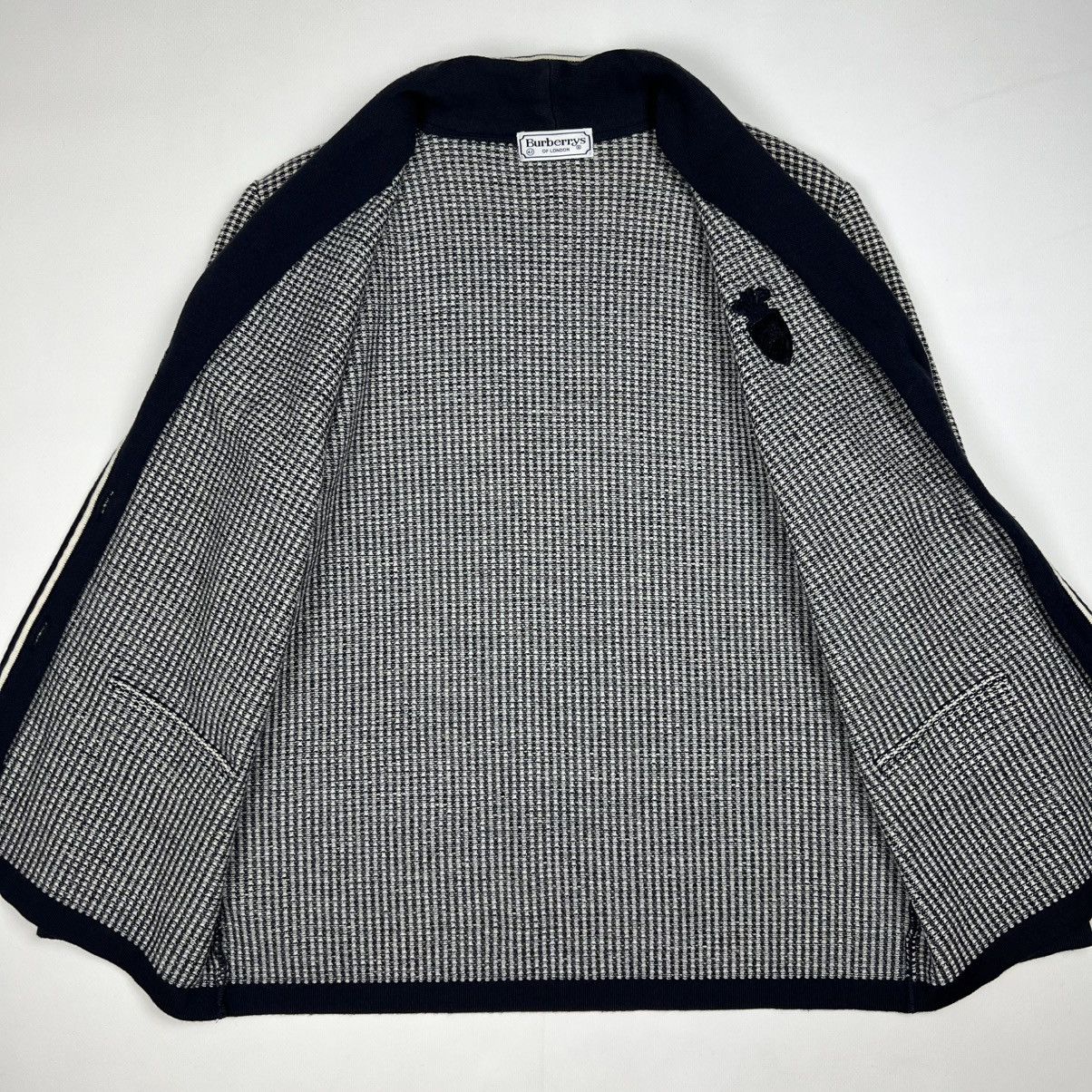 Burberry × Vintage Burberrys vintage 80s wool cardigan blazer Size L / US 10 / IT 46 - 6 Thumbnail
