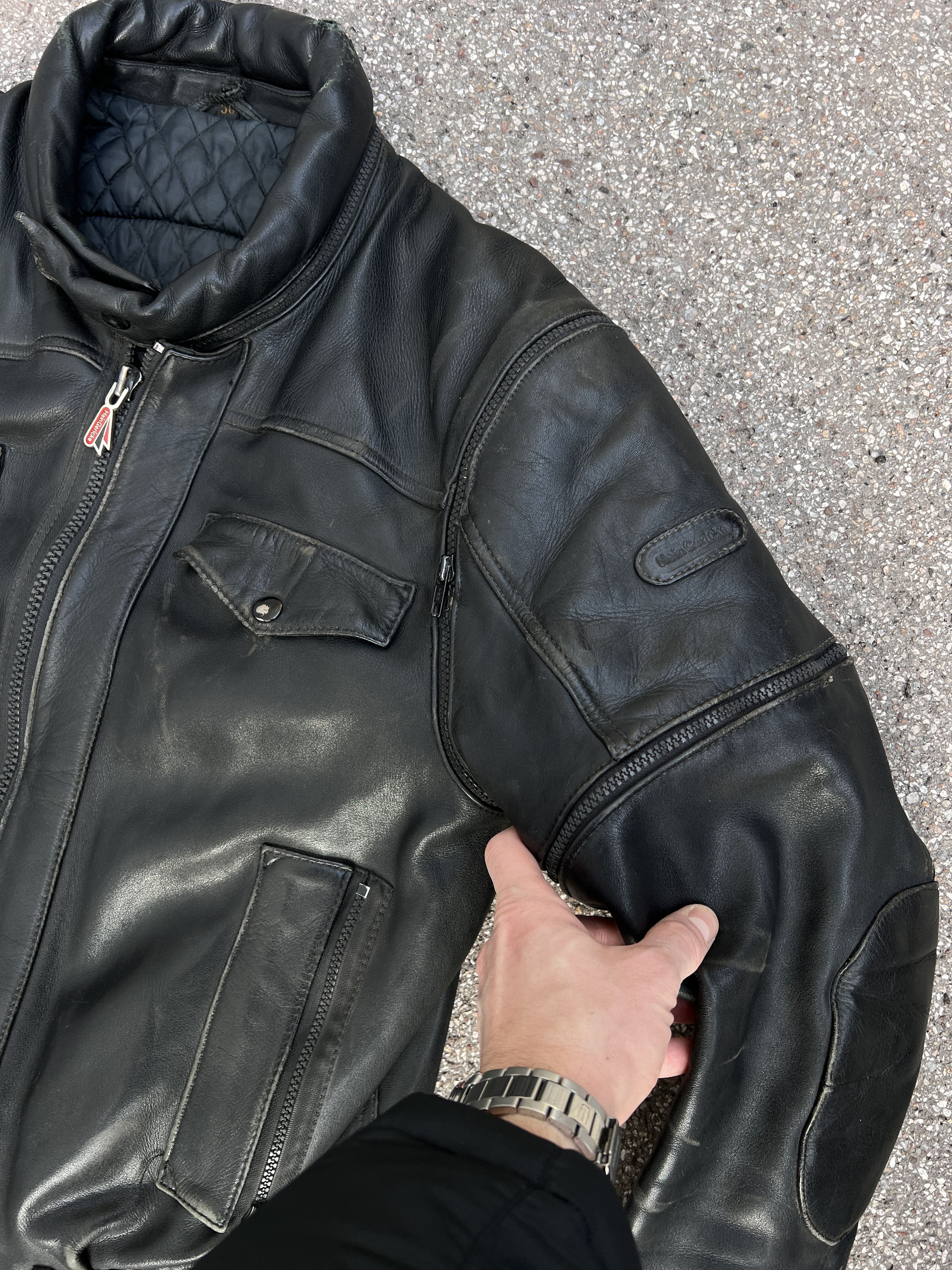 If Six Was Nine Rare Asymmetric rick owens type leather bomber racing jacket Size US M / EU 48-50 / 2 - 12 Thumbnail