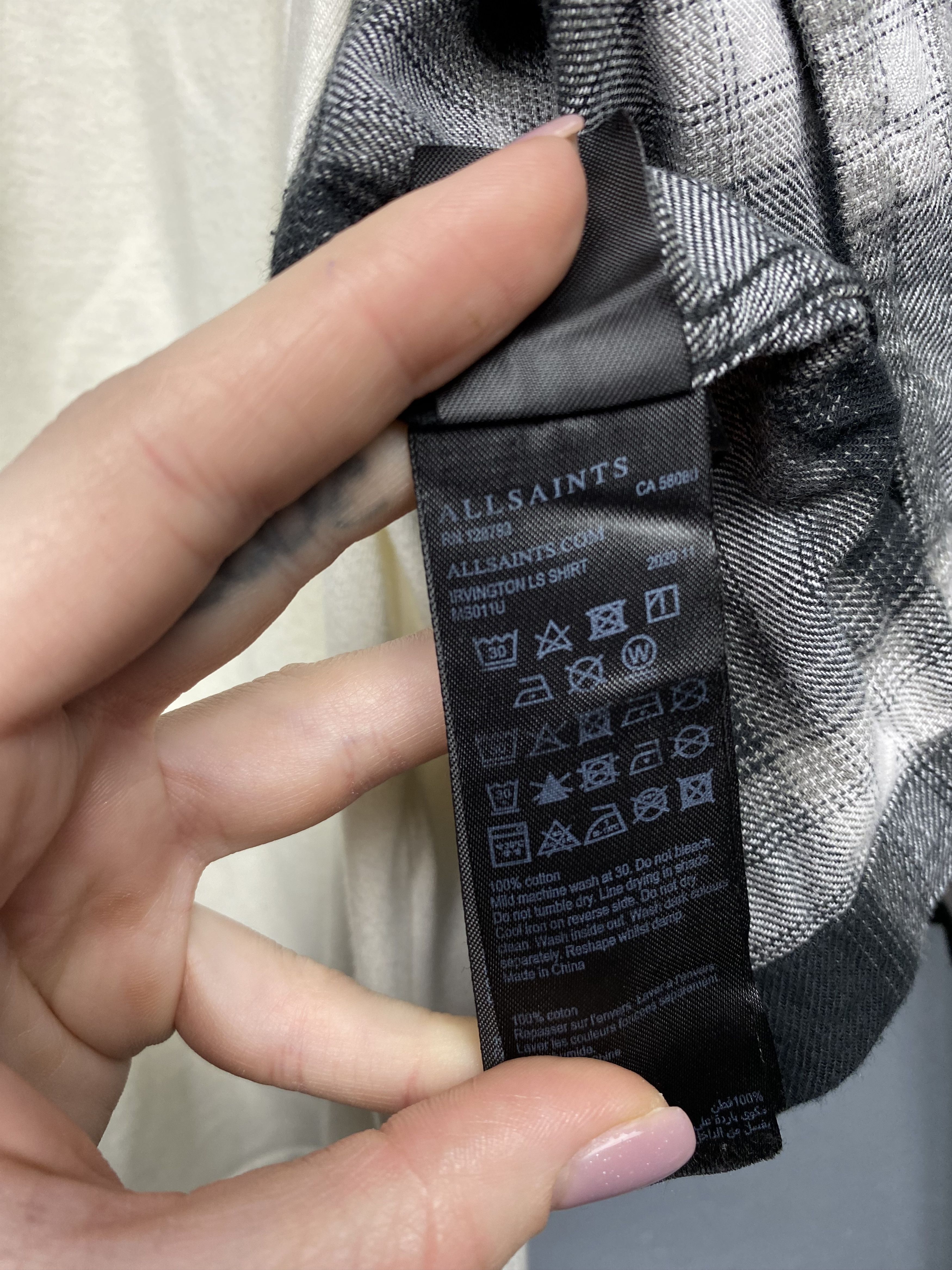 Allsaints Allsaints Mens Irvington Flannel Plaid Shirt Size US XS / EU 42 / 0 - 7 Thumbnail