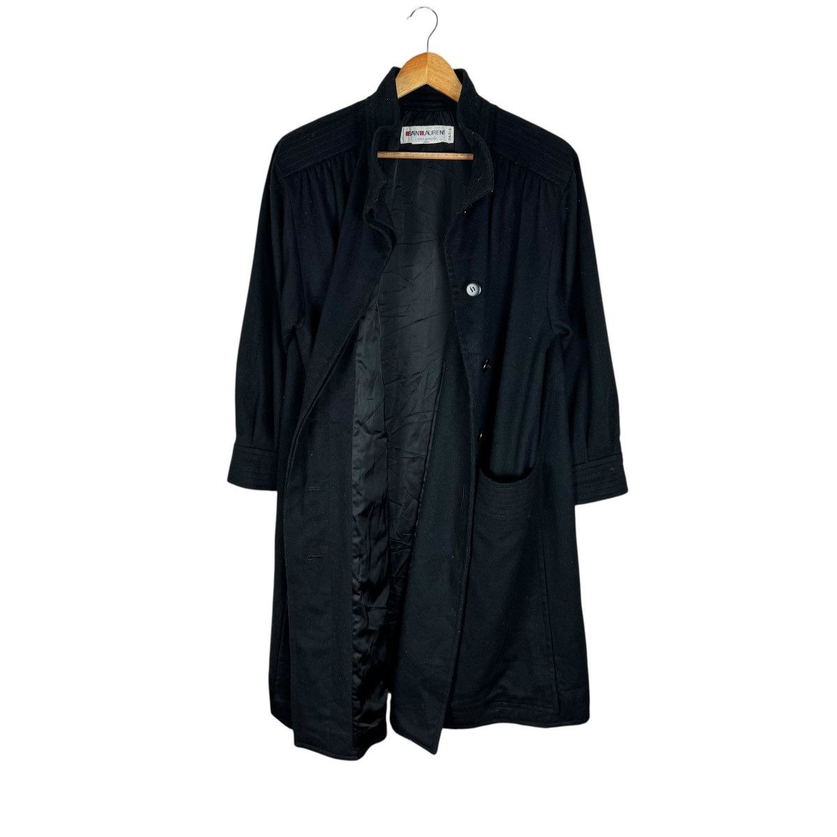 Saint Laurent Paris 🔥80s SAINT LAUREN RIVE GAUCHE OVERCOAT BUTTON JACKET Size US M / EU 48-50 / 2 - 8 Thumbnail