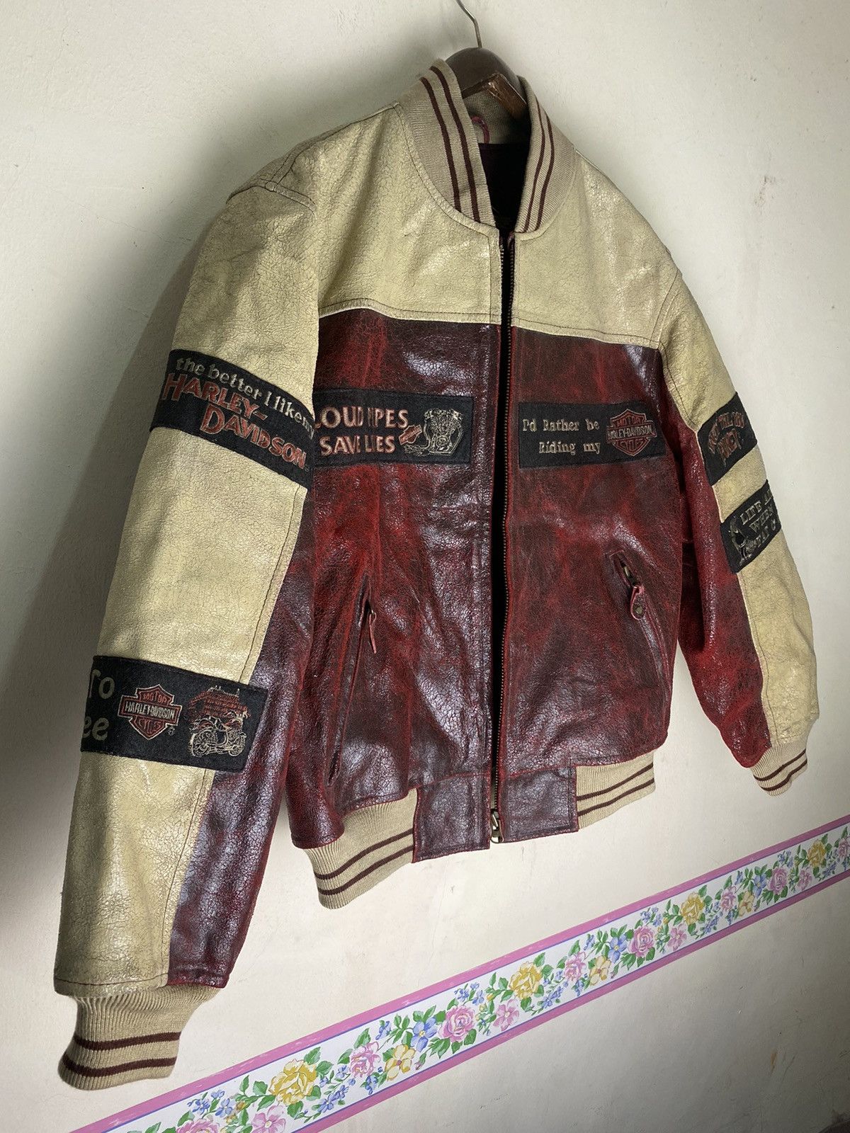 Harley Davidson Vtg Harley Davidson ‘Loud Pipes Save Lives’ Leather Jacket Size US M / EU 48-50 / 2 - 4 Thumbnail
