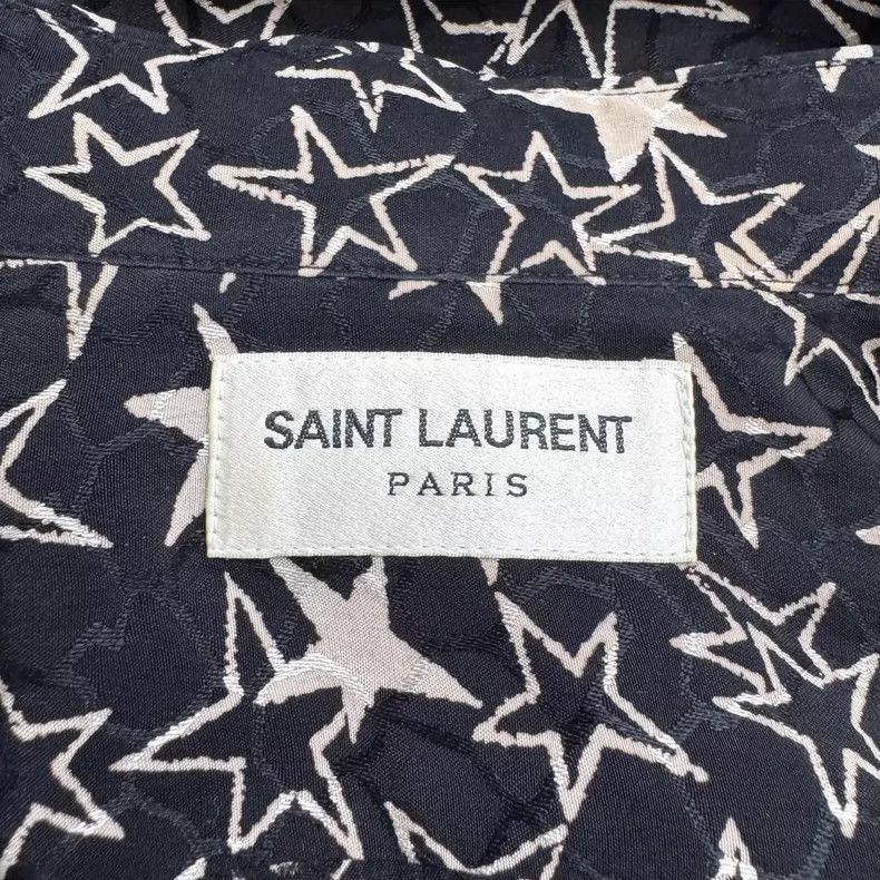 Saint Laurent Paris Saint Laurent Paris Black Star Print Long Sleeve Shirt-250 Size US M / EU 48-50 / 2 - 3 Thumbnail