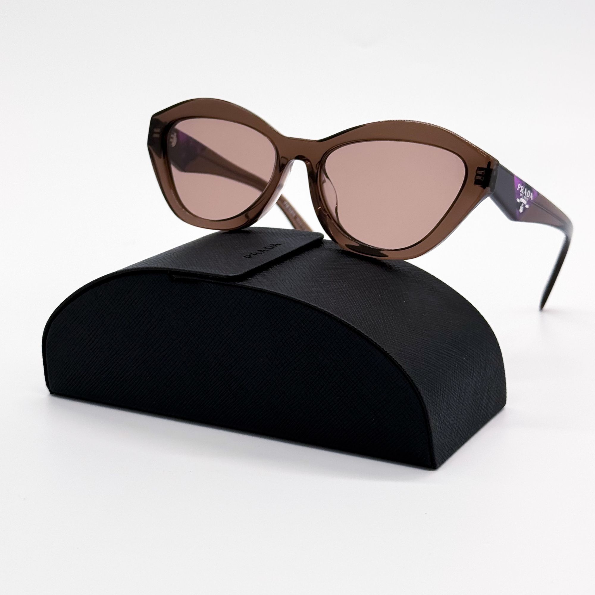 Prada NEW PRADA SUNGLASSES PRA02SF 17O60B BROWN WOMEN Size ONE SIZE - 1 Thumbnail