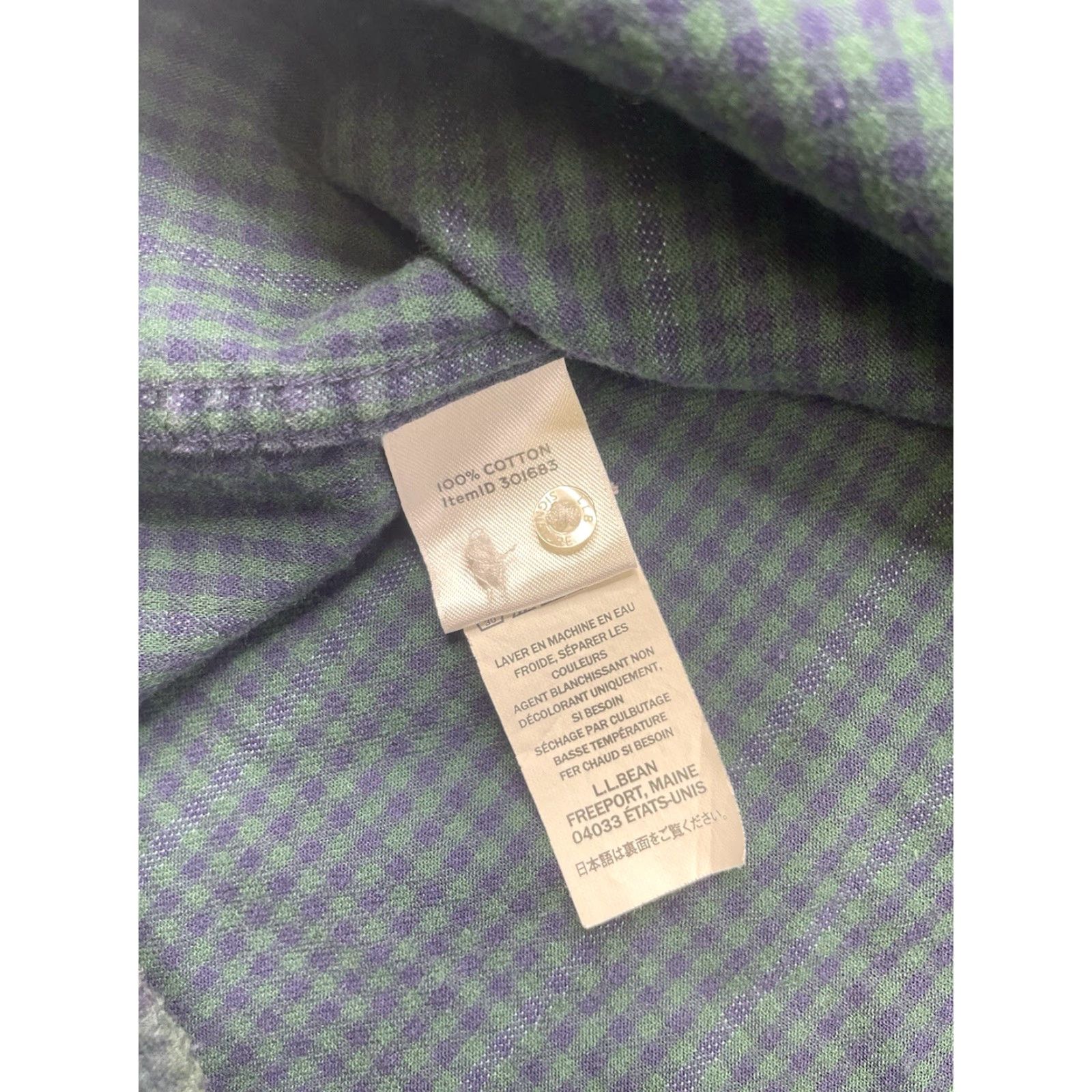 Vintage VINTAGE LL Bean Signature Men's Large Slim Fit Plaid Long Sleeve Button Shirt Lined Size US L / EU 52-54 / 3 - 5 Thumbnail