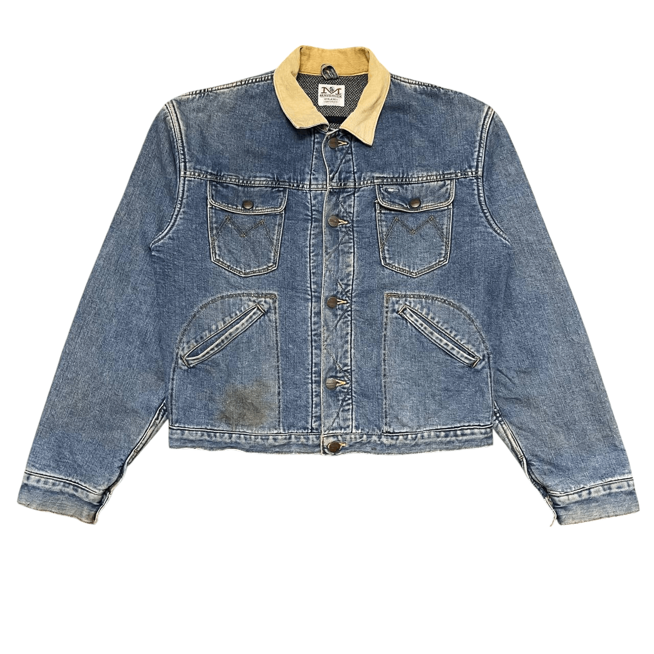 Japanese Brand Vintage 90's Maverick Blue Bell Denim Trucker Jacket Size US M / EU 48-50 / 2 - 1 Thumbnail