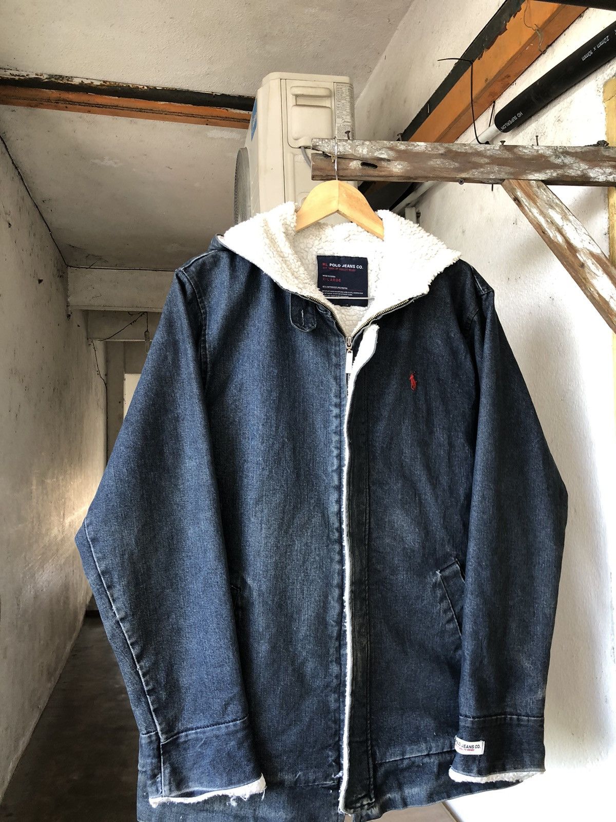 Polo Ralph Lauren Vintage Polo Ralph Lauren Denim Sherpa Jacket With Hoodie Size US XL / EU 56 / 4 - 4 Thumbnail