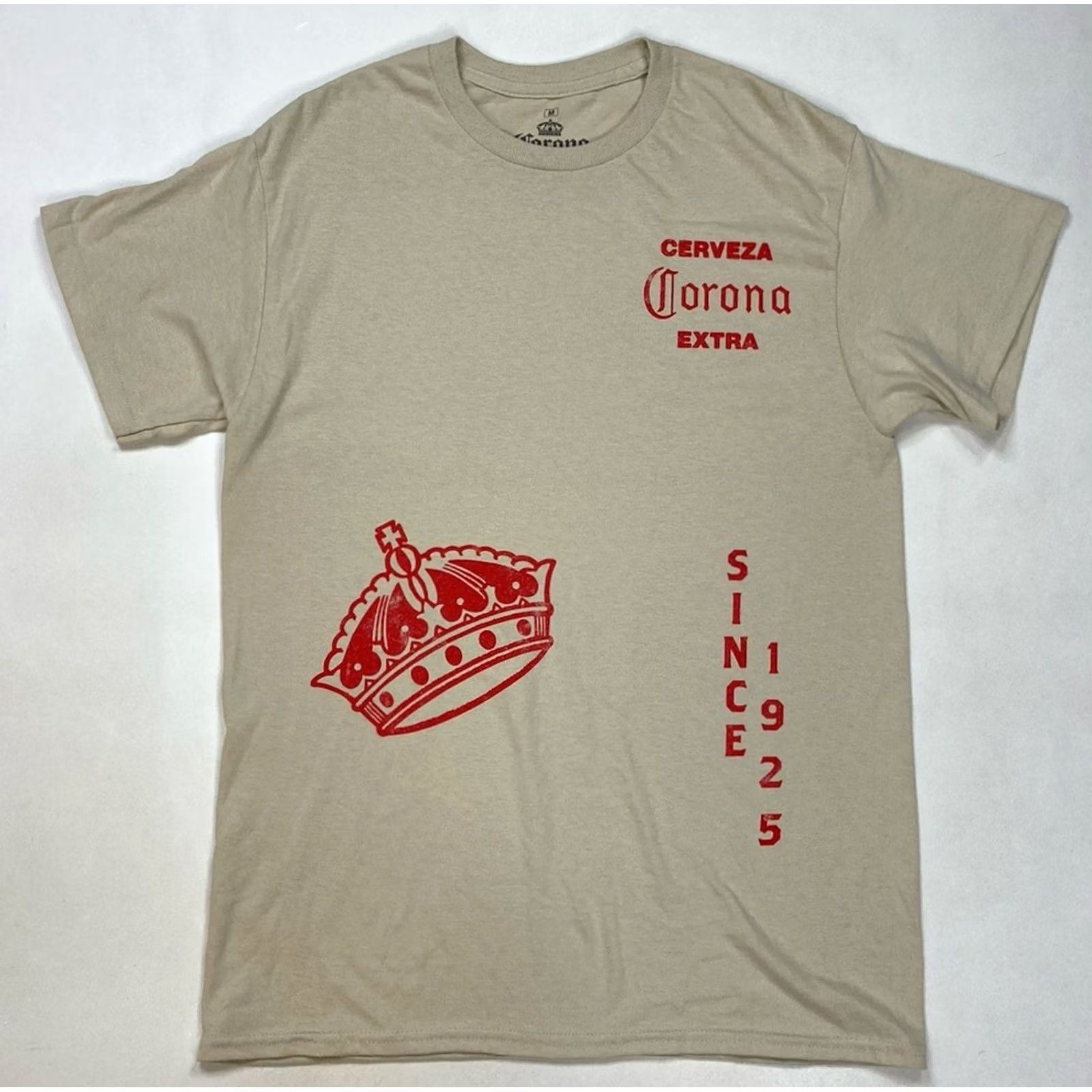 Logo 7 Corona Beer Graphic T-shirt Men Medium Beige Logo Short Sleeve Size US M / EU 48-50 / 2 - 3 Thumbnail