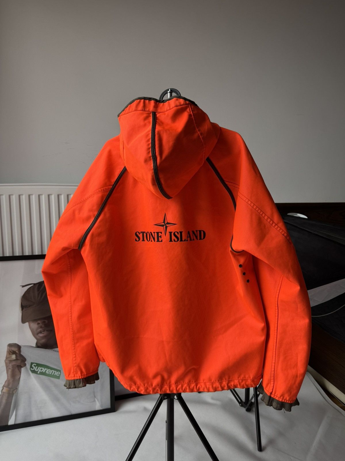Massimo Osti Stone Island Fluorescent Orange Reversible Jacket AW05 Size US XL / EU 56 / 4 - 3 Thumbnail