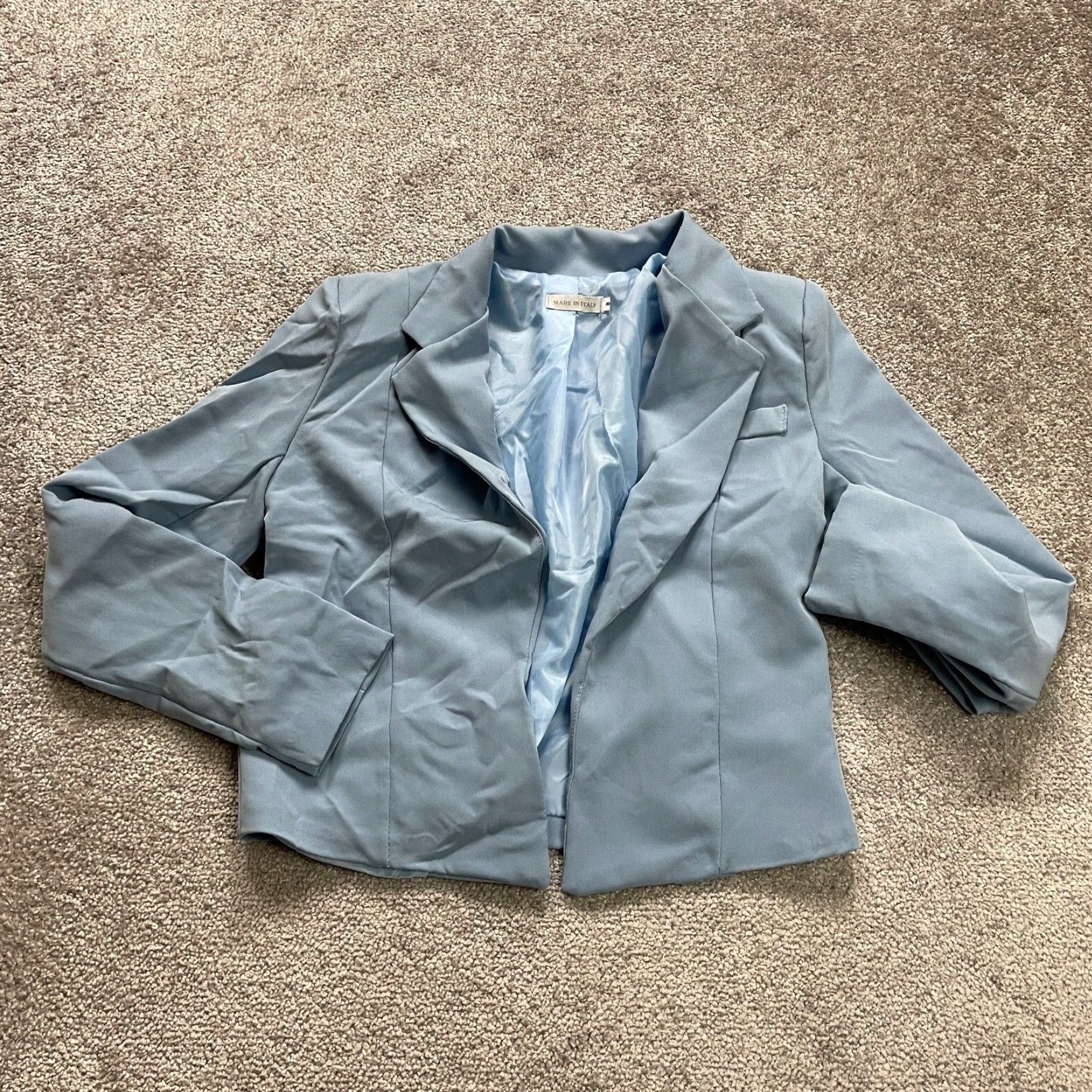 Vintage Unbranded Blazer Coat Womens 8 Pastel Blue Lined Collared Workwear Italy Blazer Coat Women Regular Blue 8 Pastel Collared Polyester Lined Vintage? No Size M / US 6-8 / IT 42-44 - 2 Thumbnail