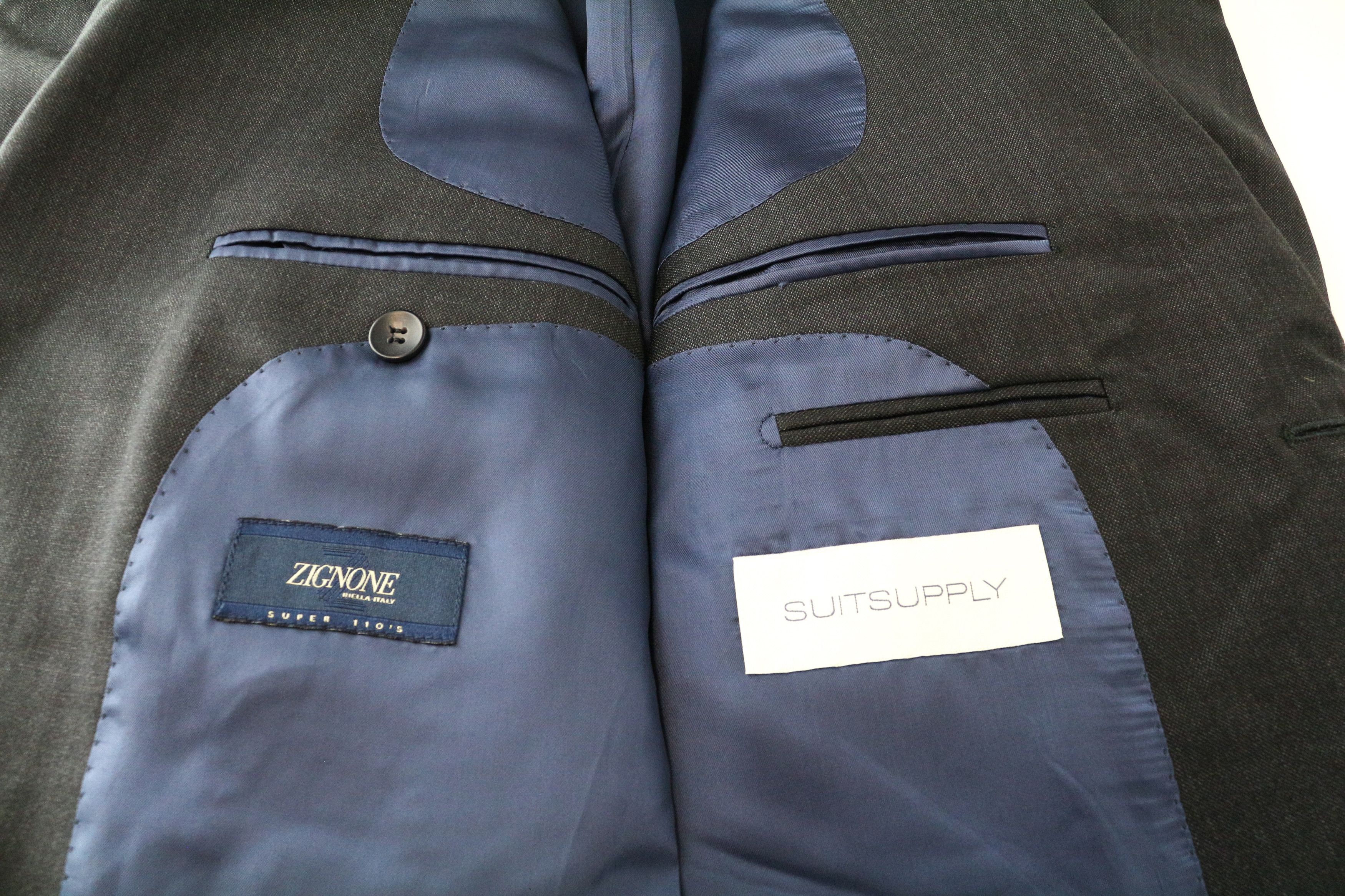 Suitsupply NAPOLI UK46S Grey Wool Zignone Lined Blazer 61278 Size 46S - 5 Thumbnail