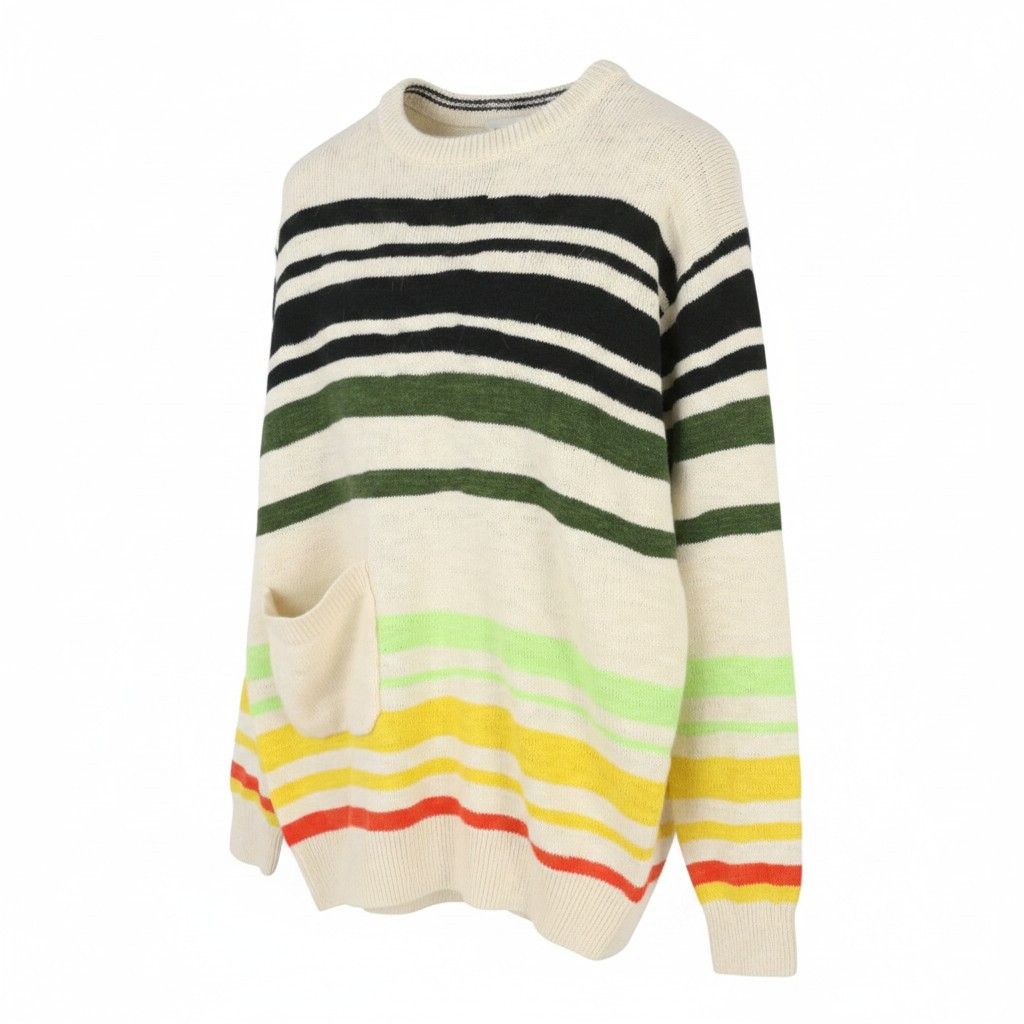 Scotch & Soda L Colourful Striped Crew Neck Patch Pocket Pull On 91037 Size US L / EU 52-54 / 3 - 1 Thumbnail