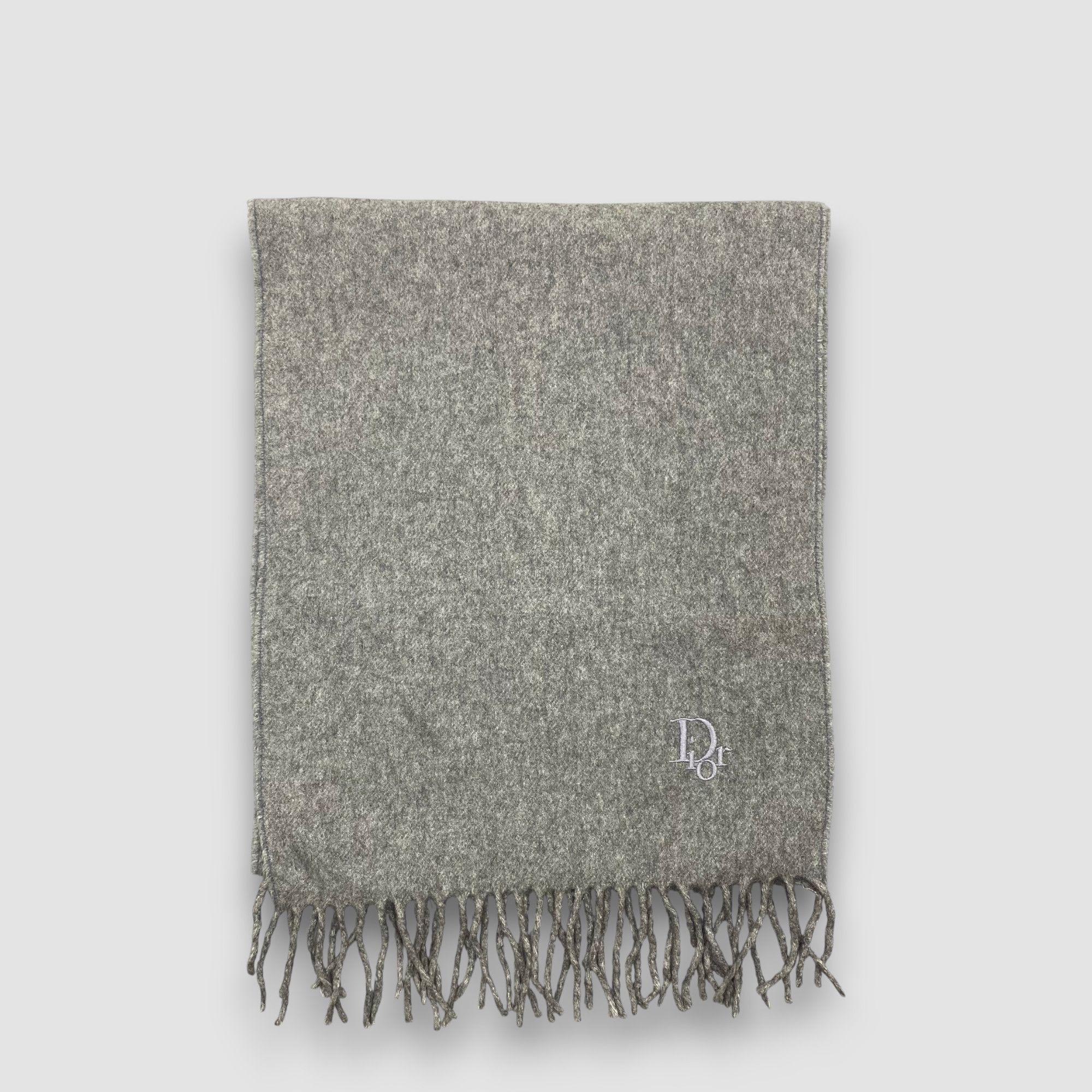 Japanese Brand Vintage Christian Dior Scarf Muffler Wool Cashmere Scarves Size ONE SIZE - 2 Thumbnail