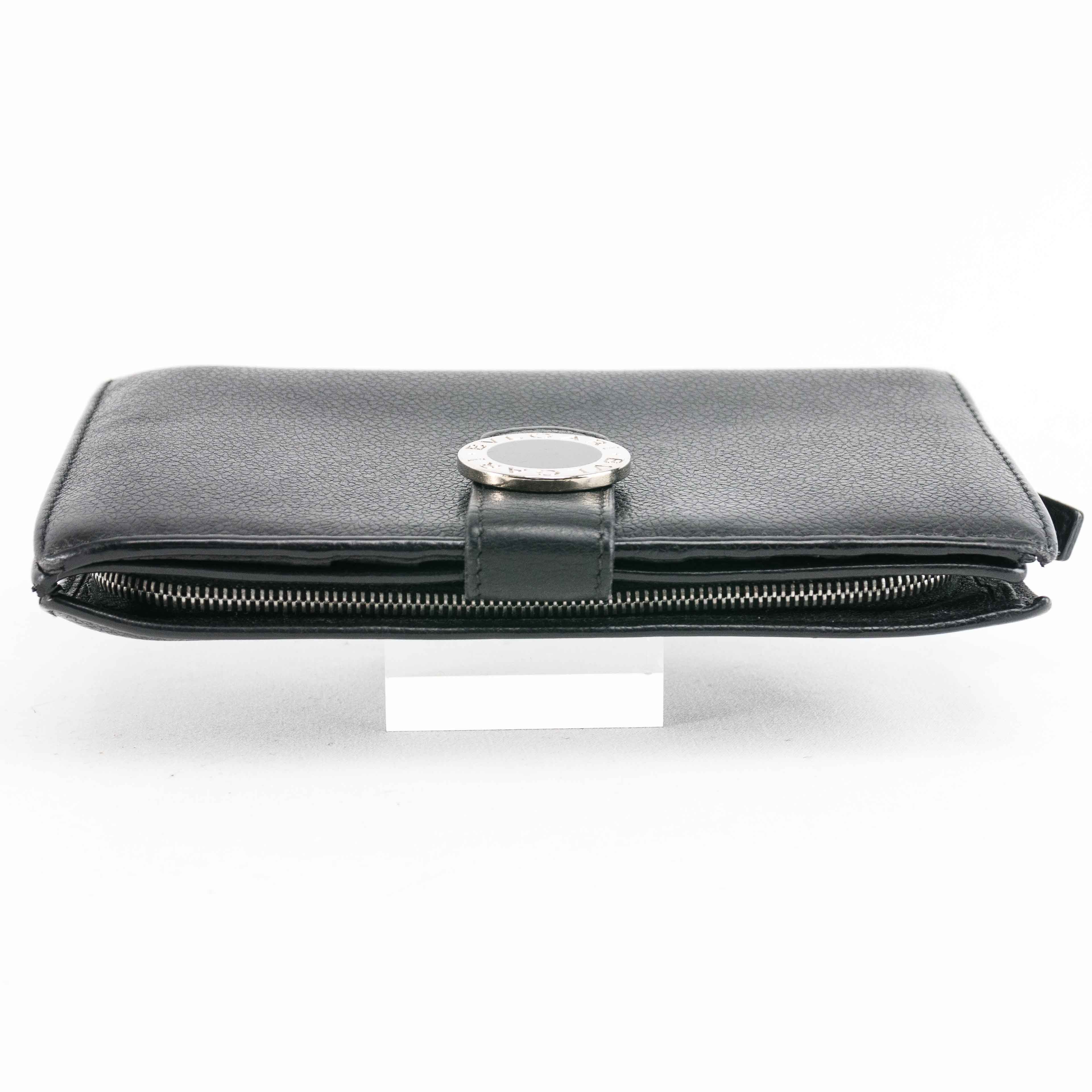 Bvlgari BVLGARI Black Leather Bi-fold Continental Wallet Size ONE SIZE - 5 Thumbnail