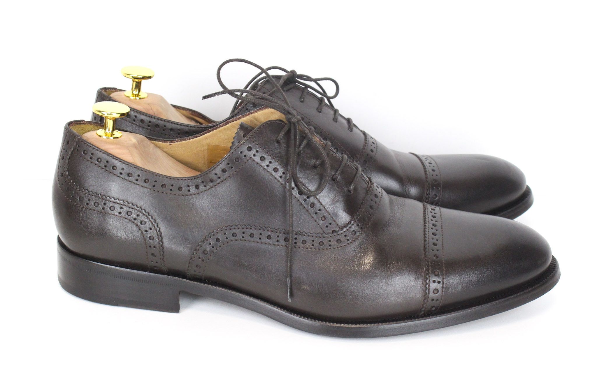 Suitsupply EU43.5 Dark Brown Leather Laced Low-Top 72108 Size US 10.5 / EU 43-44 - 5 Thumbnail