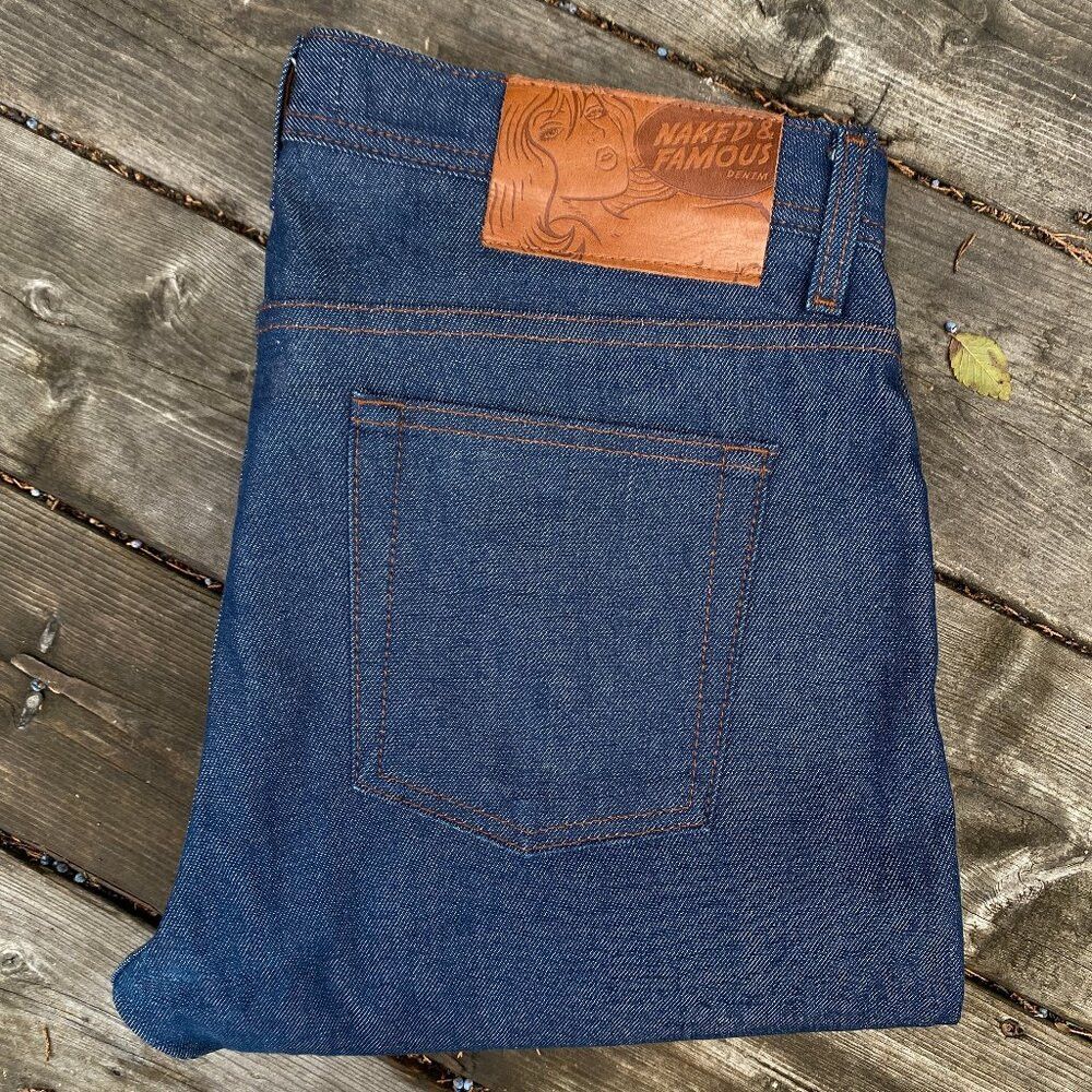 Naked & Famous Naked & Famous Natural Indigo Selvedge Weird Guy Size 34 Bl Size US 34 / EU 50 - 1 Thumbnail