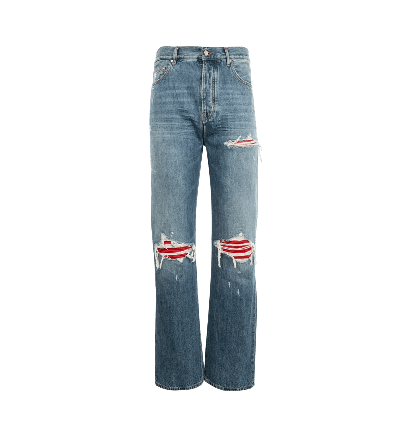 Amiri o1h1sh11225 Suede Straight Mx1 Jean in Indigo/Blue Size US 32 / EU 48 - 1 Thumbnail