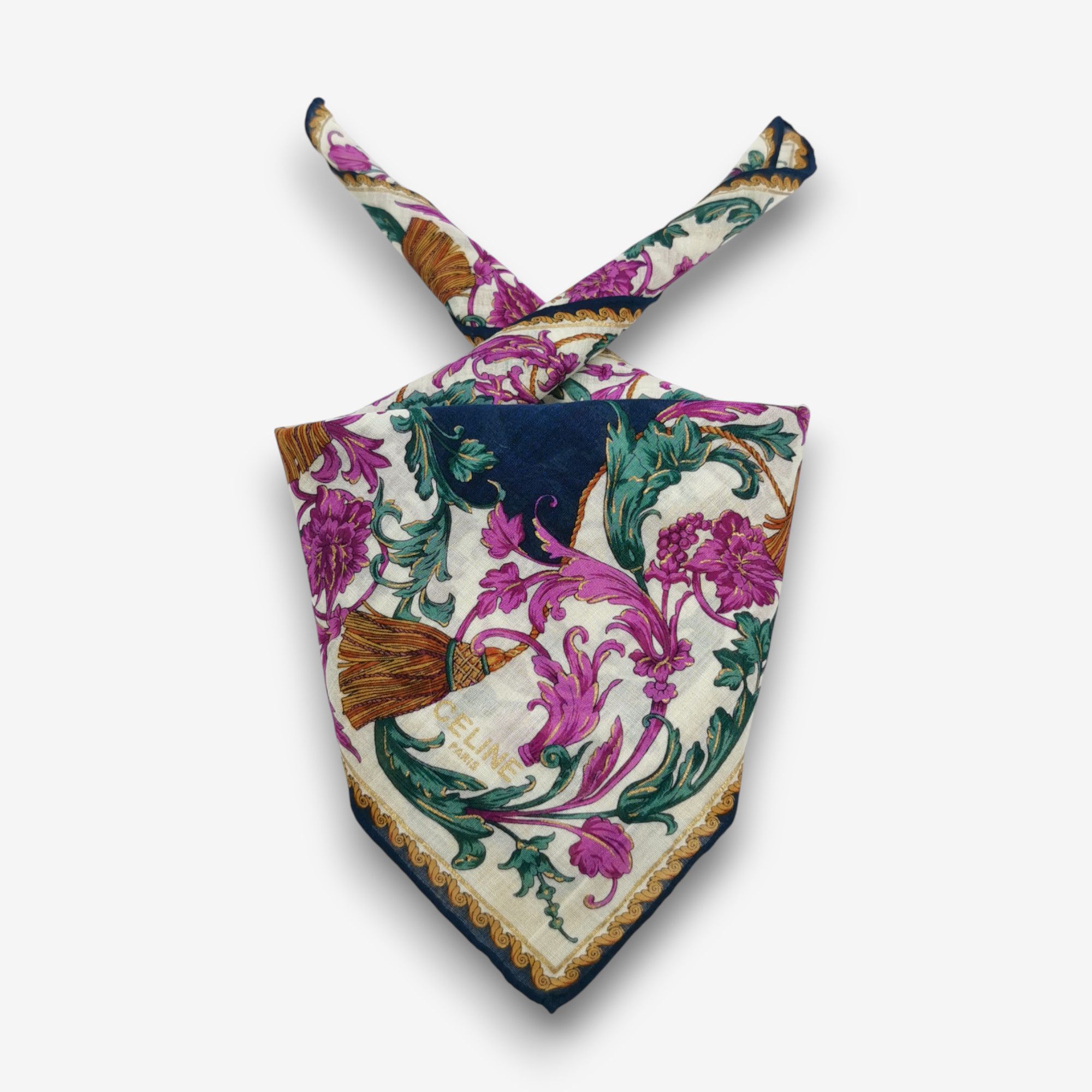 Celine Vintage Celine Handkerchief Pocket Square Bandana Size ONE SIZE - 4 Thumbnail