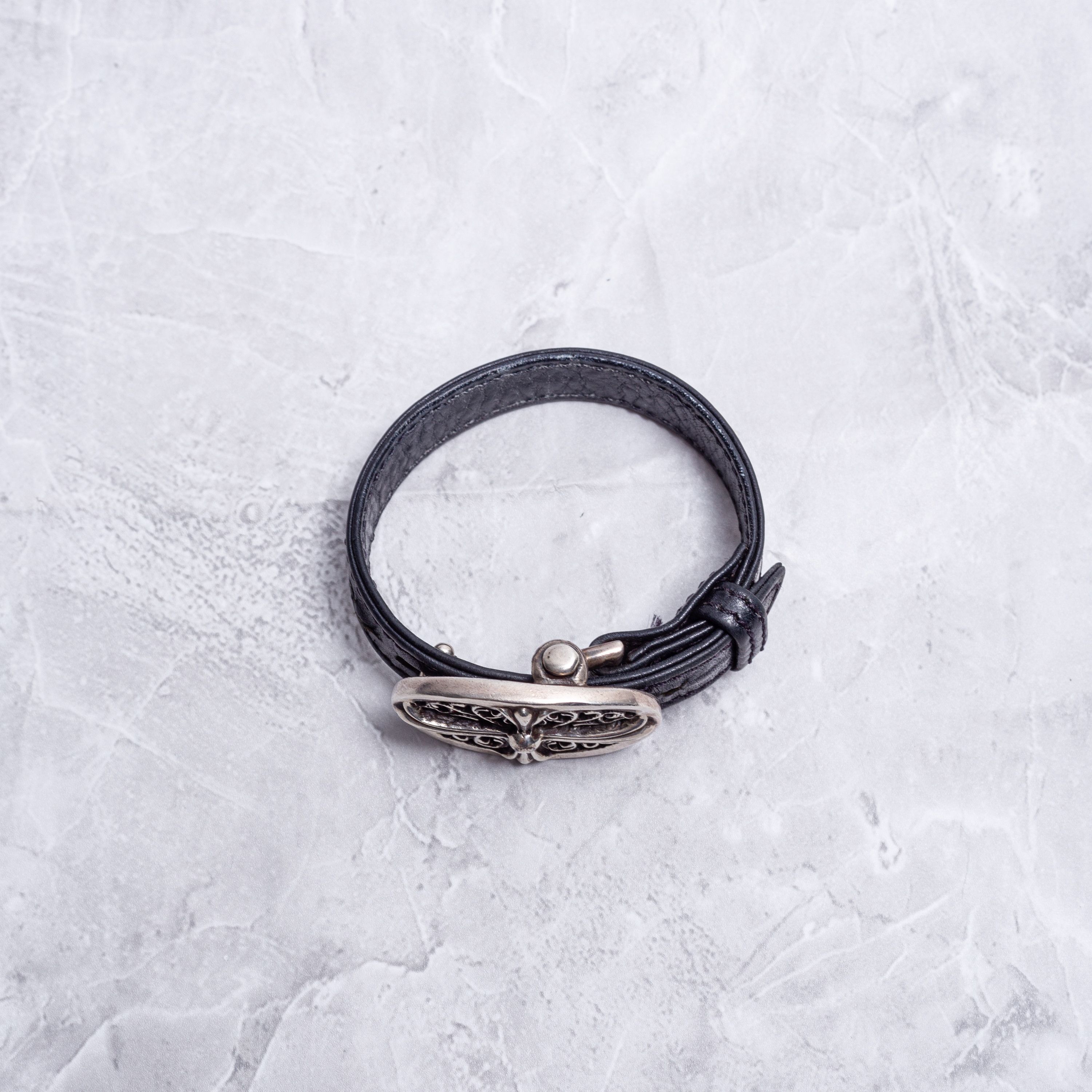 Chrome Hearts CHROME HEARTS Leather Bracelet Tiny Classic Oval Size ONE SIZE - 8 Thumbnail