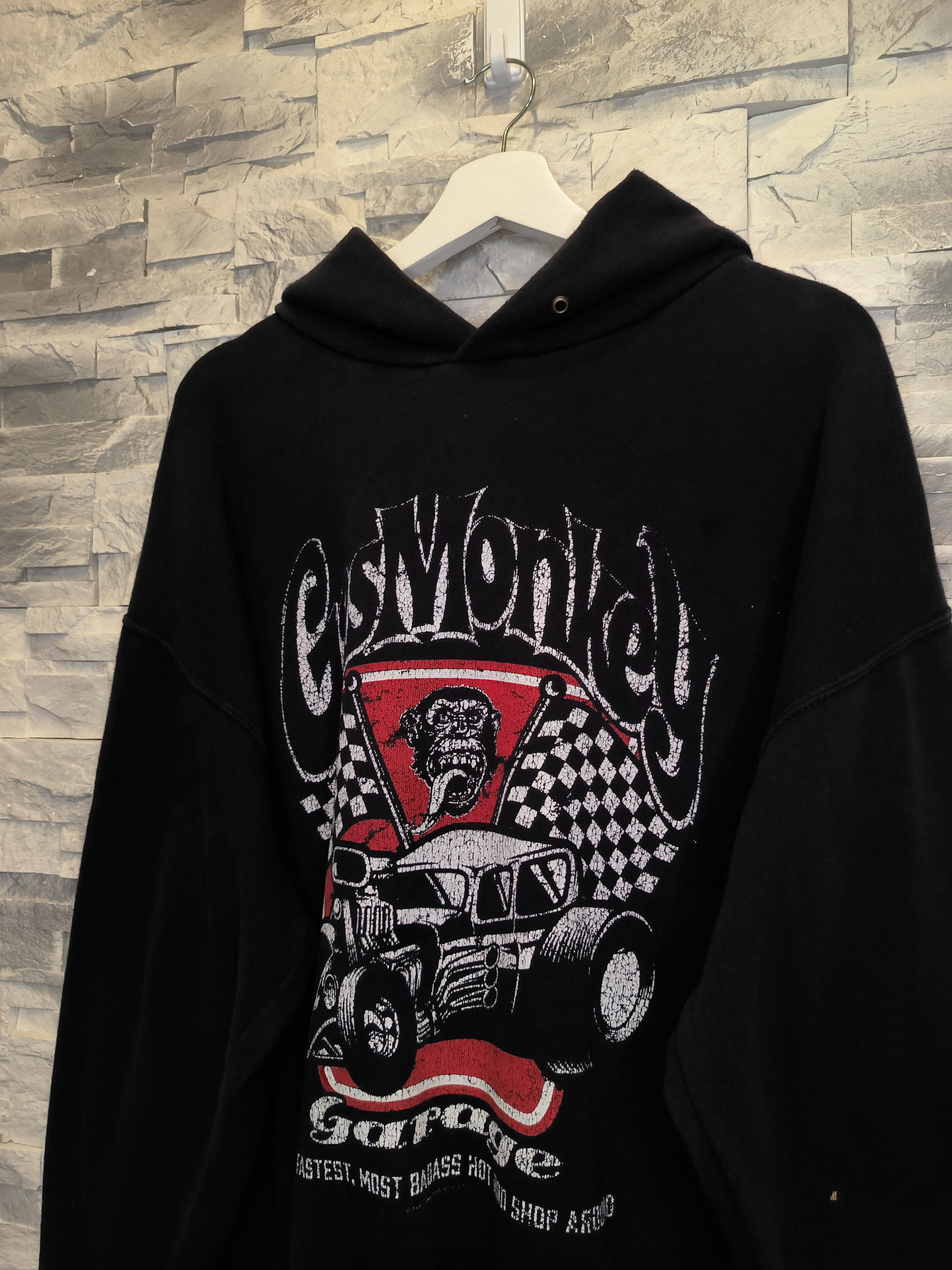 Fruit Of The Loom Vintage Gas Monkey Hoodie Sweatshirt Logo Black FOTL Size US XL / EU 56 / 4 - 2 Thumbnail