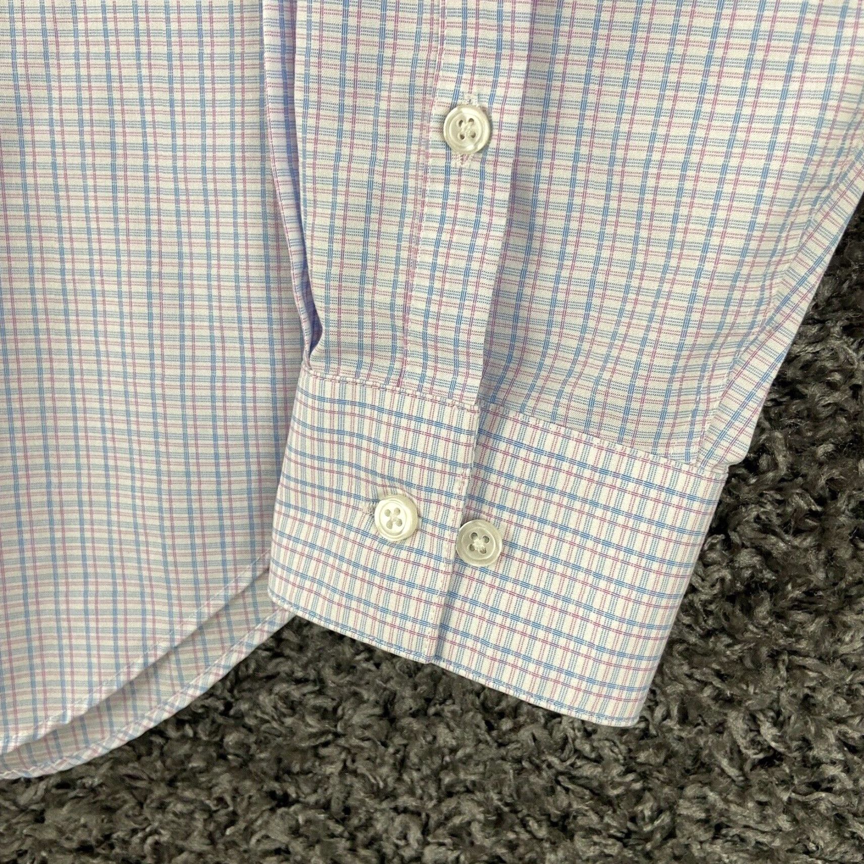 Calvin Klein CALVIN KLEIN Long Sleeve Shirt 15.5 34/35 Blue Pink Plaid Mens Size US M / EU 48-50 / 2 - 3 Thumbnail