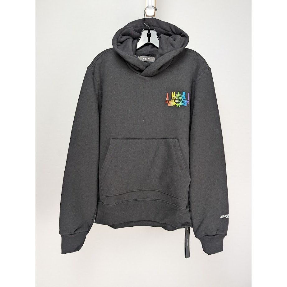 Amiri o1rshd1 Q:2 / Amiri XO Beverly Hills Hoodie in Black/Rainbow Size US S / EU 44-46 / 1 - 2 Thumbnail