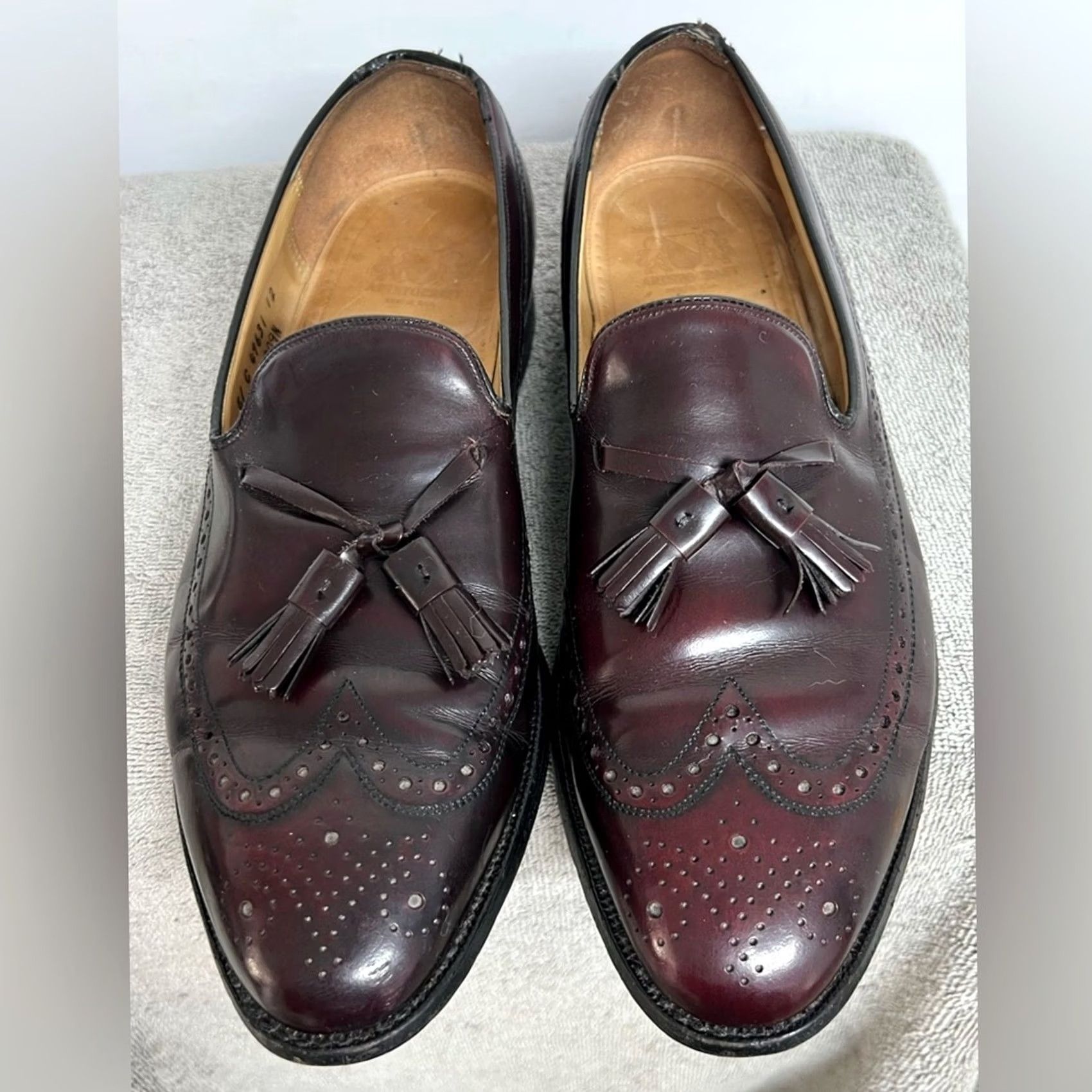 Johnston & Murphy Johnston & Murphy Aristocraft Men’s Tassel Loafers – Size 11 Burgundy Leather Loafer Mens Shoes Brown Leather Size US 11 / EU 44 - 6 Thumbnail
