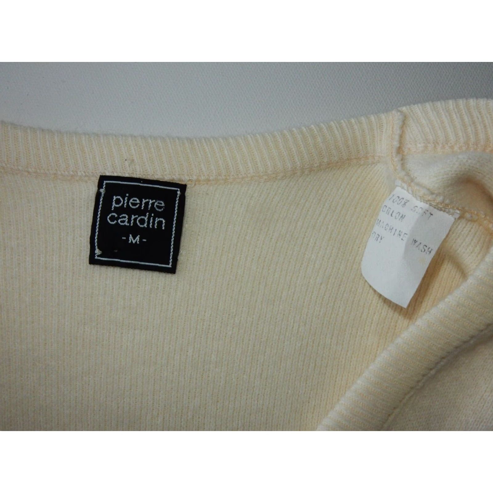 Pierre Cardin VINTAGE Pierre Cardin Men's Sweater Pullover Size M Ivory Acrylic Retro 70s 80s Size US M / EU 48-50 / 2 - 3 Thumbnail